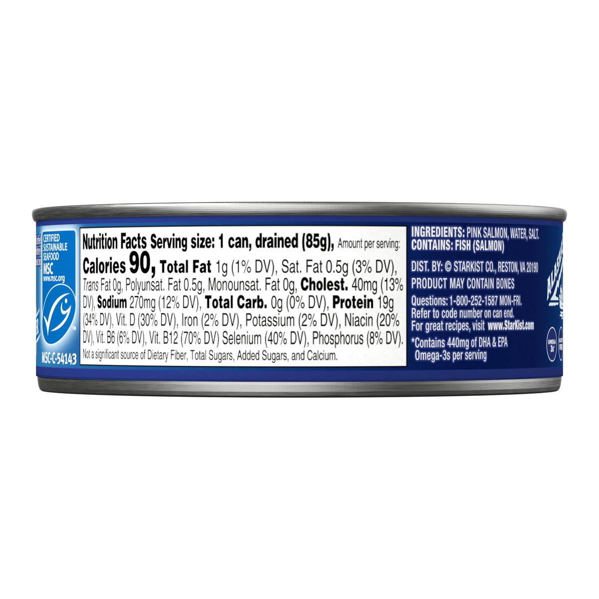 StarKist Wild Pink Salmon, Skinless & Boneless, 5 oz – 12 Pack