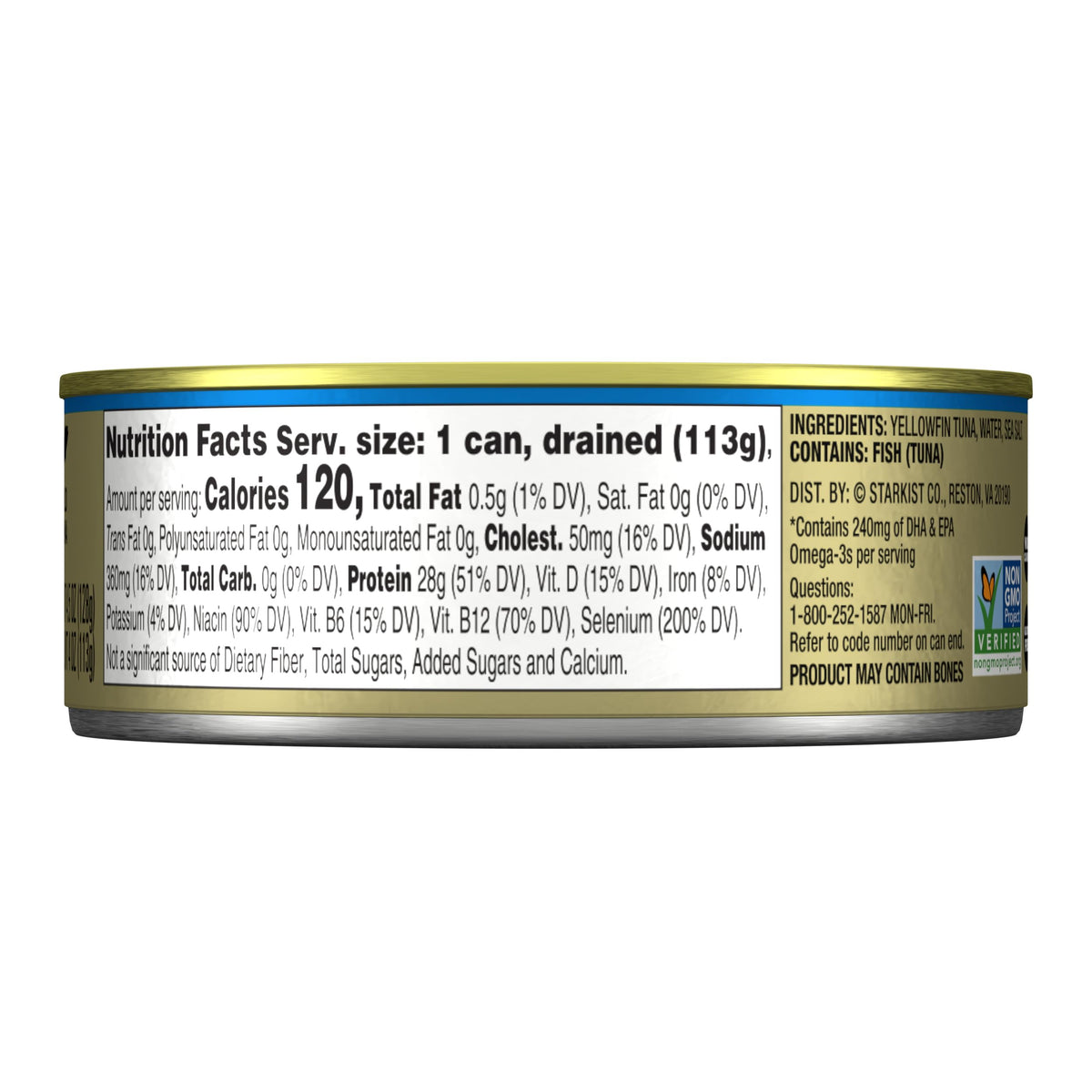 StarKist Solid Yellowfin Tuna in Water - 4.5 oz Can (12-Pack) | High-Protein, Non-GMO