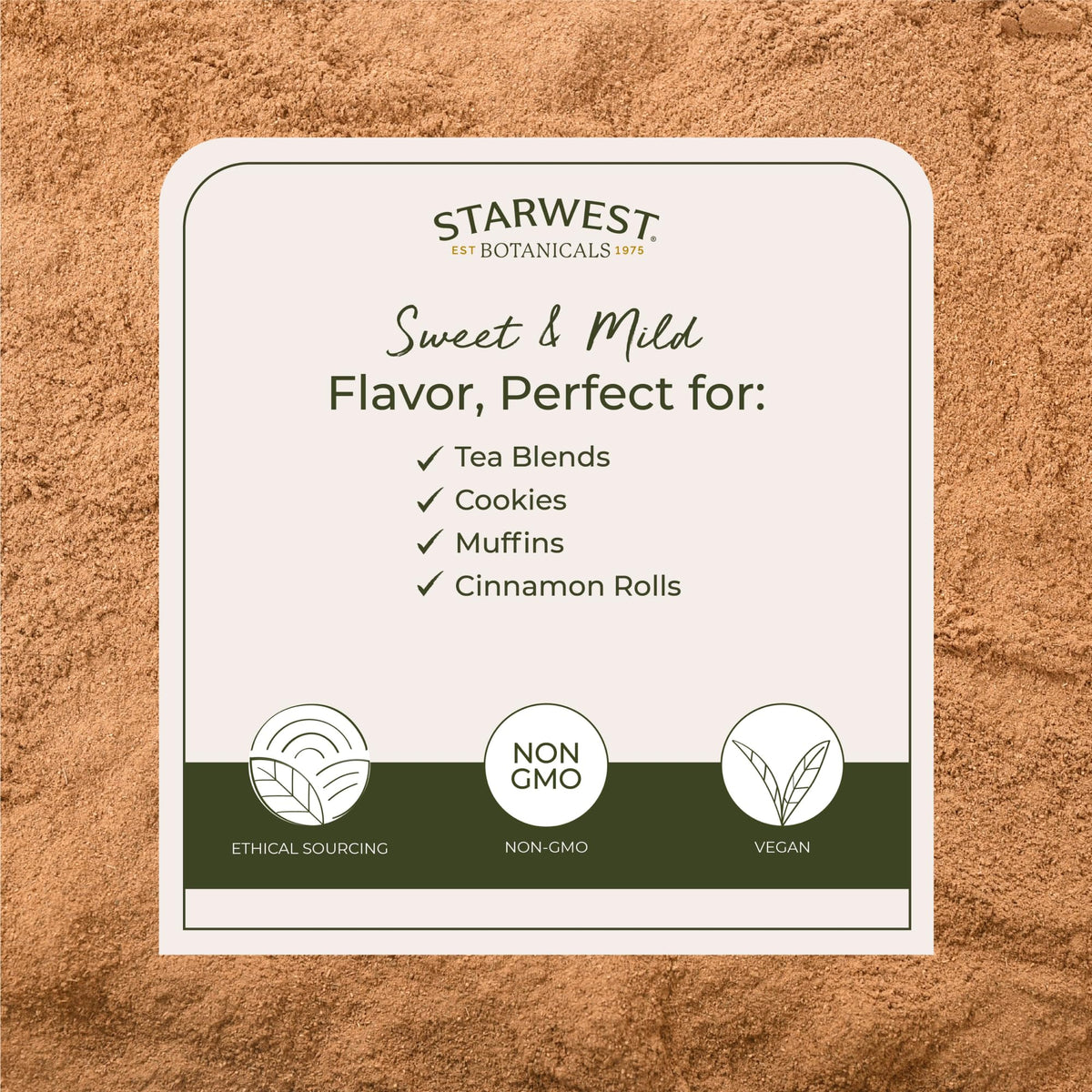 Starwest Botanicals Organic Ceylon Cinnamon Powder – Kosher, Non-GMO, 1 lb