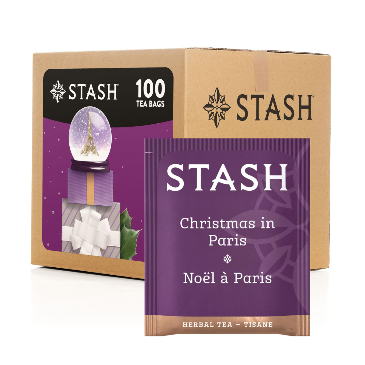 Stash Tea Christmas in Paris – 100 Herbal Tea Bags | Low Caffeine