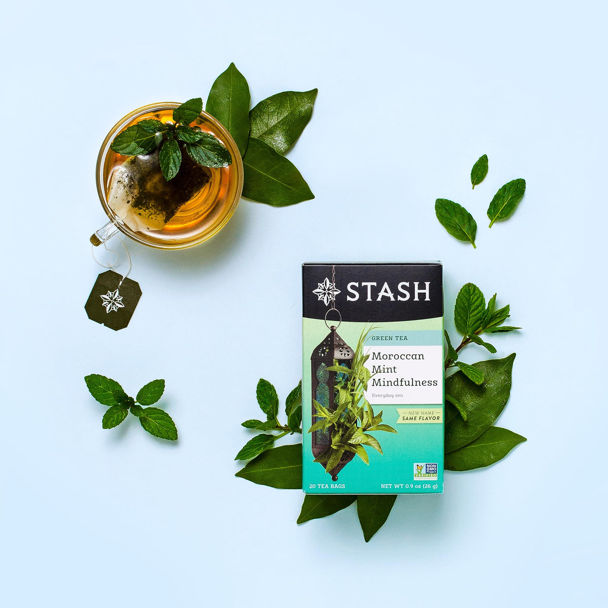 Stash Tea Moroccan Mint Green Tea - Caffeinated, Non-GMO, 120 Bags