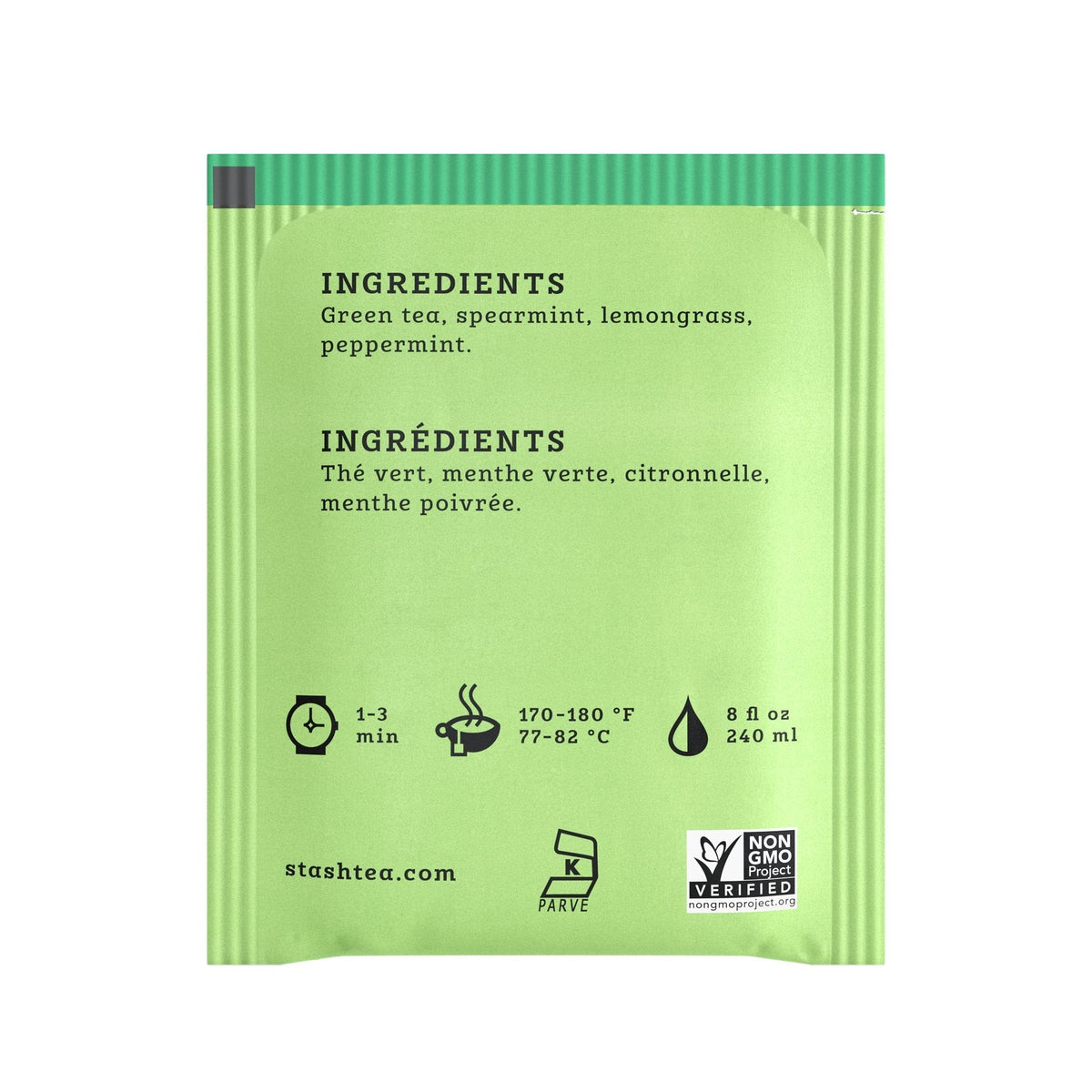 Stash Tea Moroccan Mint Green Tea - Caffeinated, Non-GMO, 120 Bags