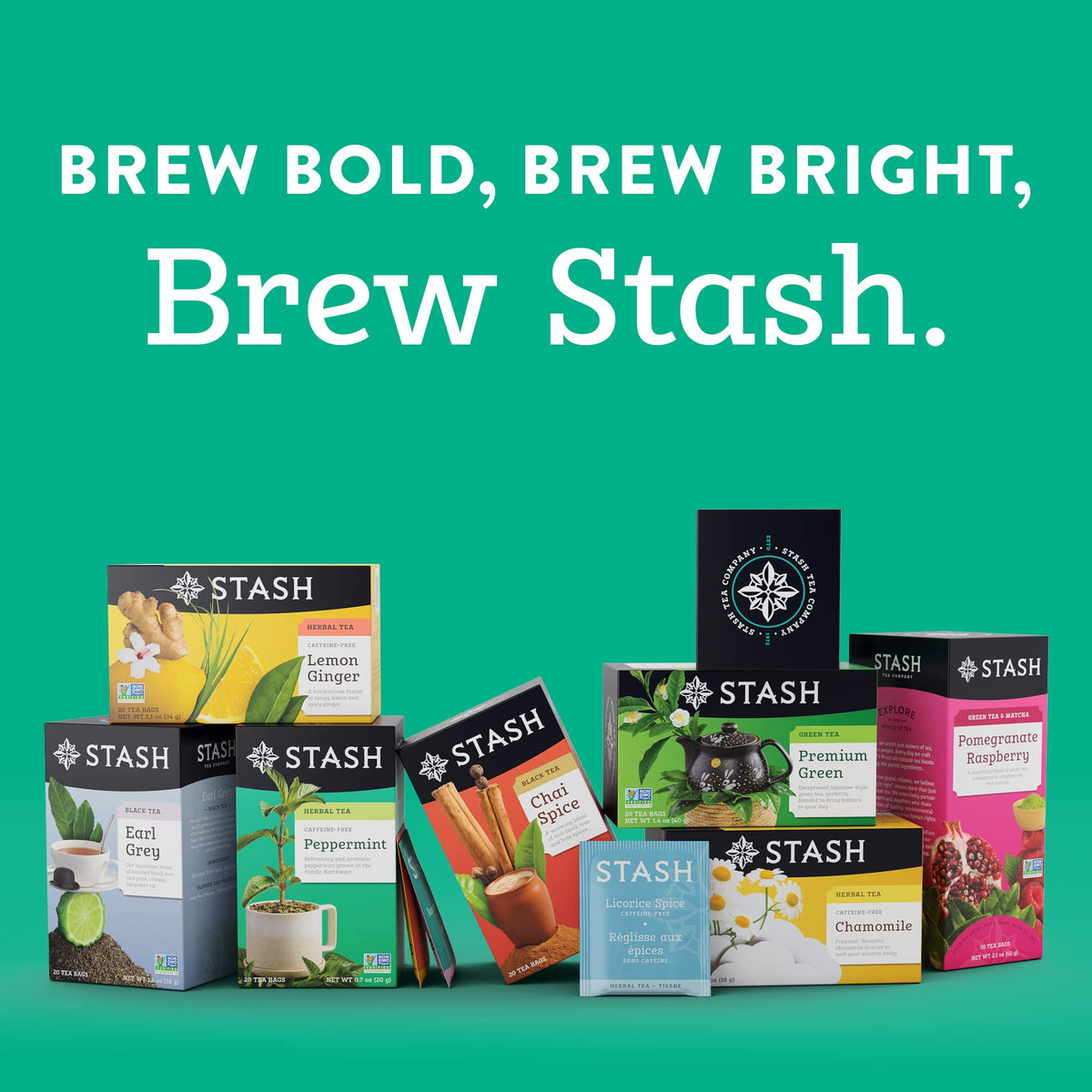 Stash Tea Premium Green Tea – Box of 100 Tea Bags