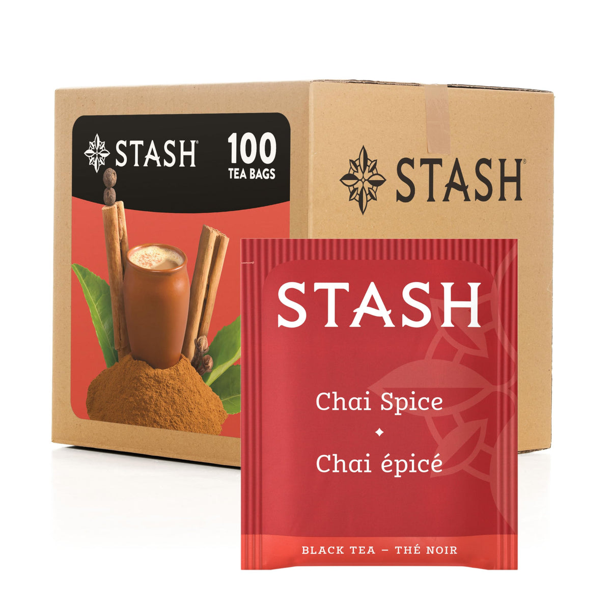 Stash Tea Chai Spice Black Tea – 100 Bags | Aromatic, Bold Chai