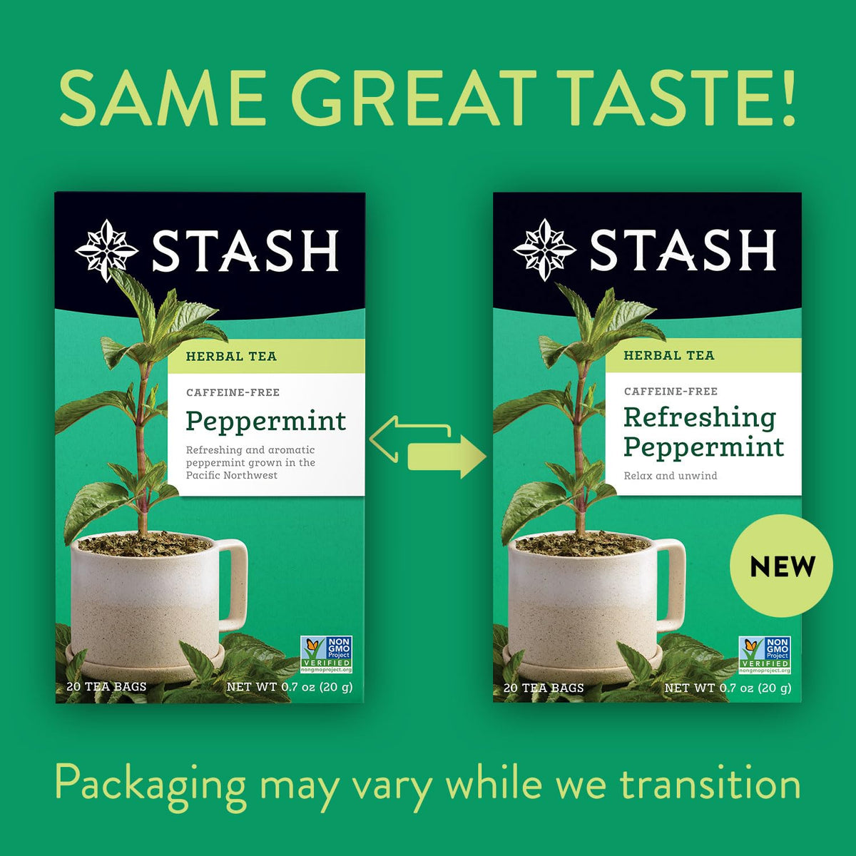 Stash Tea Soothing Herbal Tea Variety Pack – 6 Boxes, 108–120 Bags Total