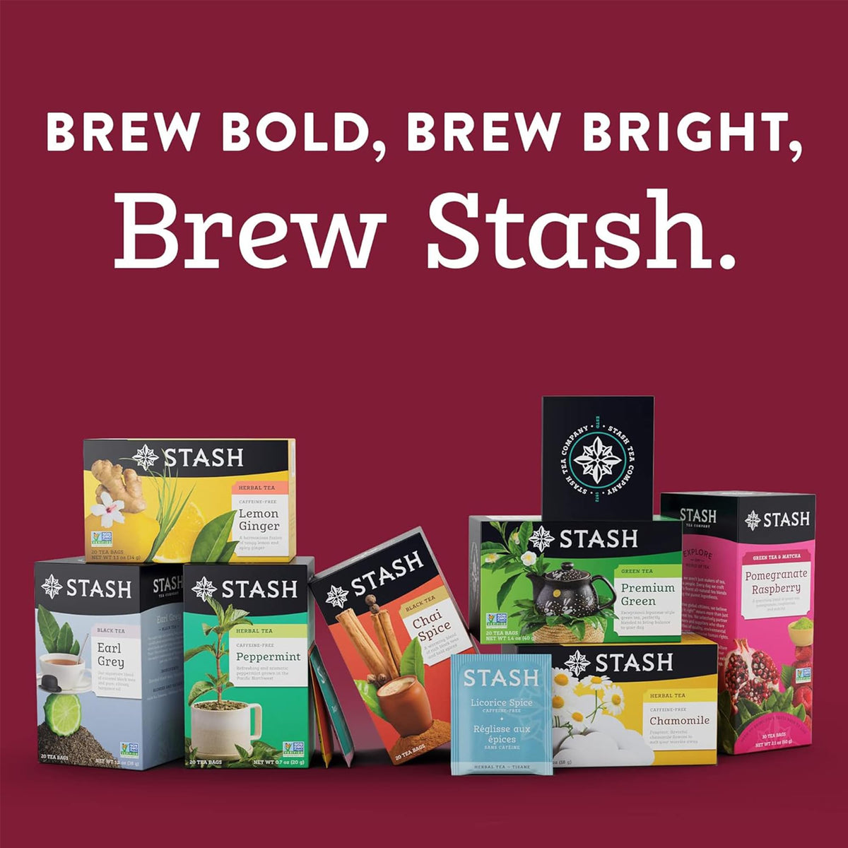Stash Tea Double Spice Chai Black Tea — 108 Bags in 6 Boxes
