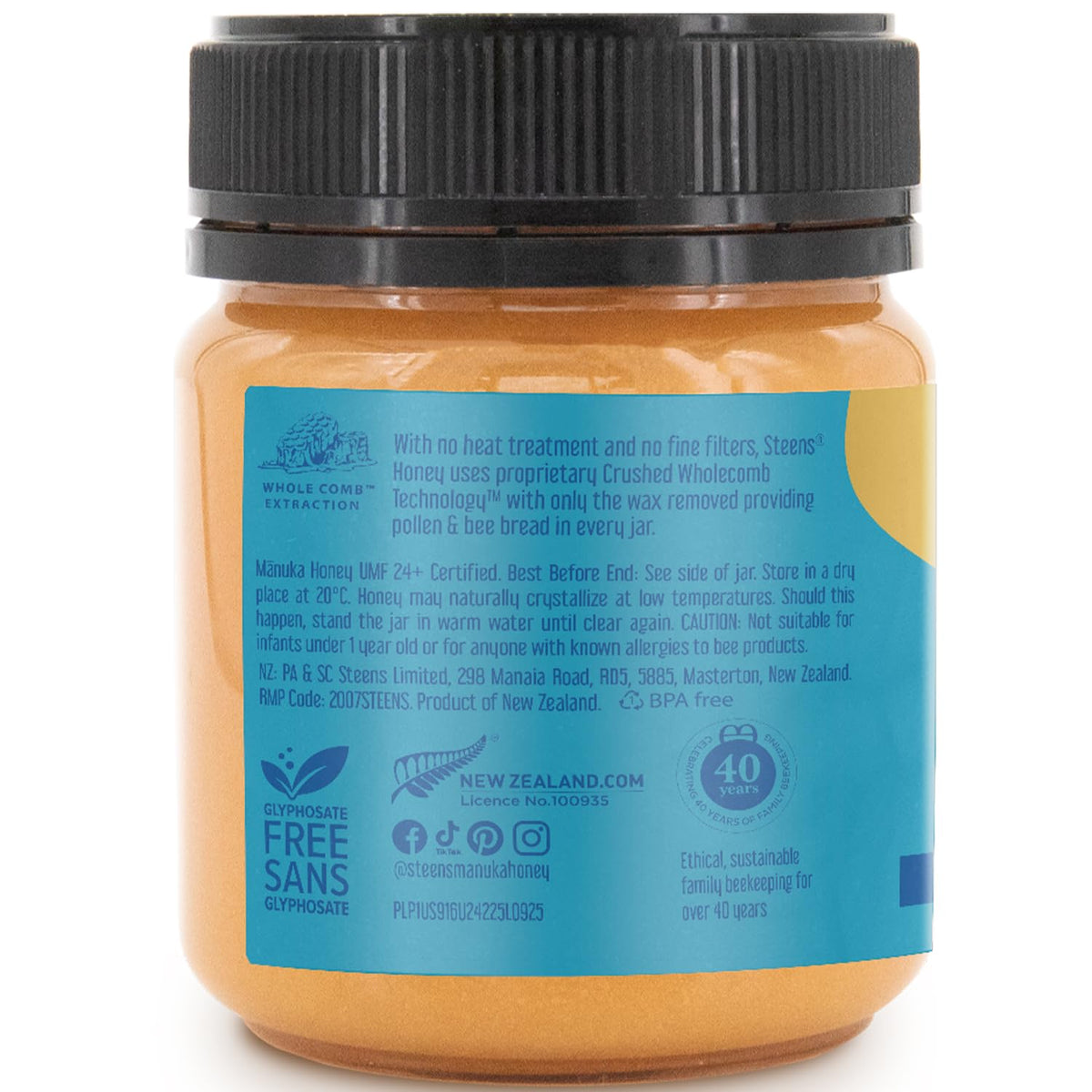 Steens Manuka Honey UMF 24+ & MGO 1122+ | Pure Raw Manuka Honey, 7.9 oz