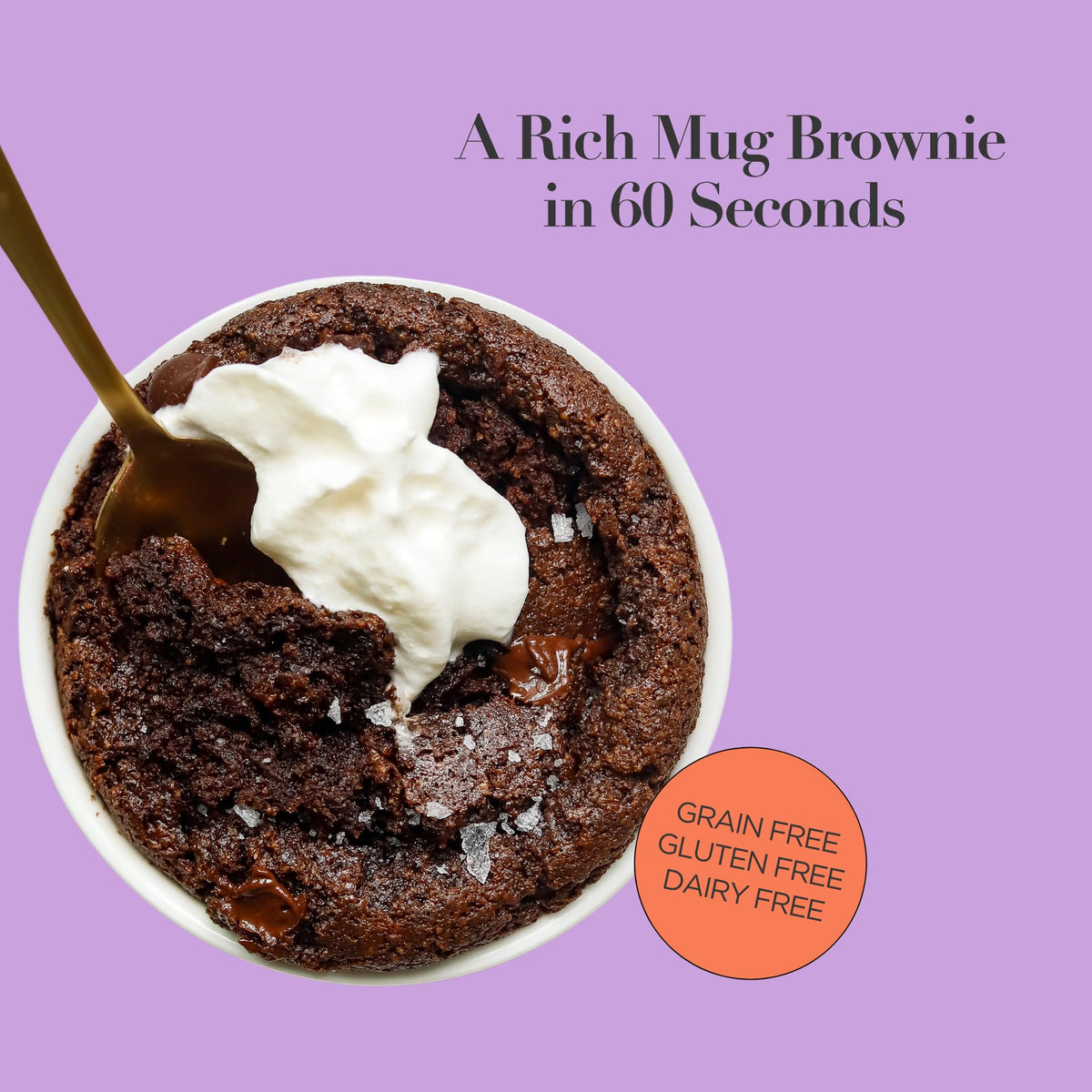 Stellar Eats Grain-Free Fudge Brownie in a Cup | 7g Protein, Gluten-Free & Dairy-Free | 8 Pack