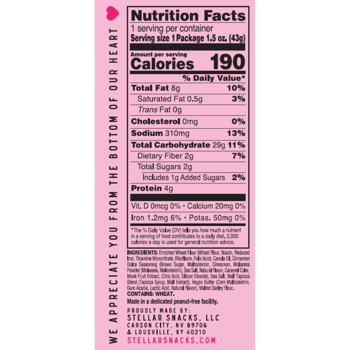 Stellar Snacks Mini Pretzel Braids Cinnamon Dolce – Vegan, Kosher, Non-GMO, 24-Pack