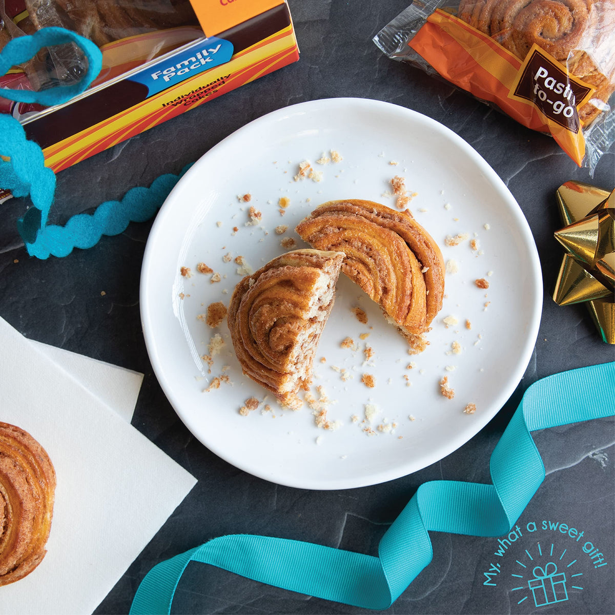 Stern's Bakery Cinnamon Buns Breakfast Pastry – 18 Individually Wrapped Cinnamon Rolls