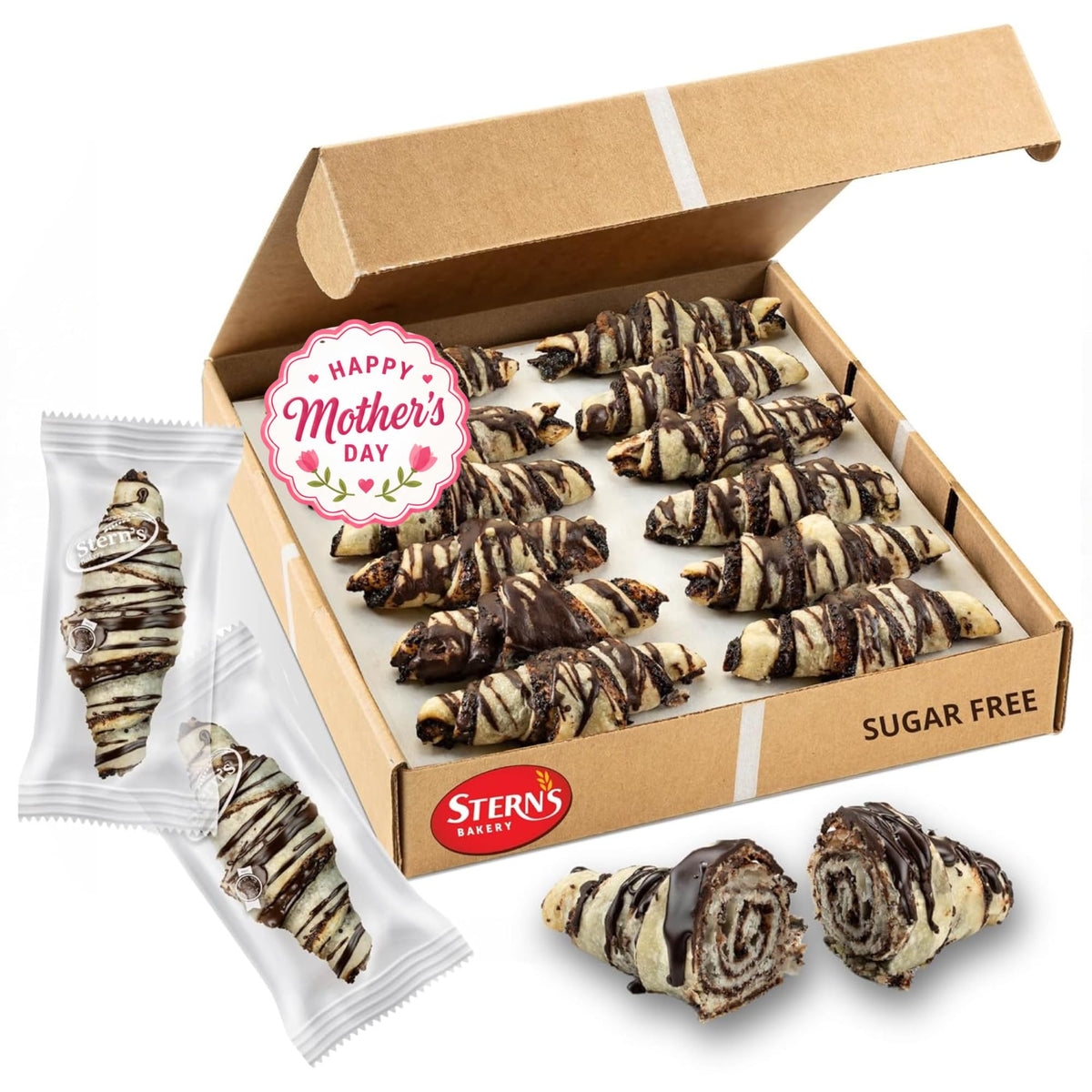 Diabetic Sugar Free Cookies by Stern’s Bakery | 10 Count, Individually Wrapped, Low Calorie Snack