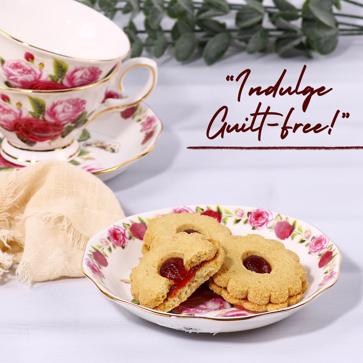 Sugar-Free Strawberry Linzer Cookies – 10 Count | Low Carb, Kosher, Dairy Free, Nut Free | Stern’s Bakery