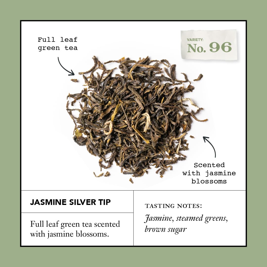 Steven Smith Teamaker Jasmine Silver Tip No. 96 Green Tea with Jasmine Blossoms — 36 Sachets