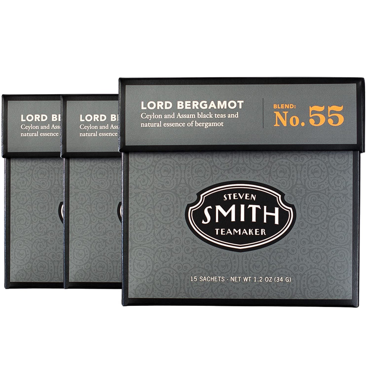 Steven Smith Teamaker Black Tea 1.2 oz Lord Bergamot Earl Grey Blend 55 (Case of 3)