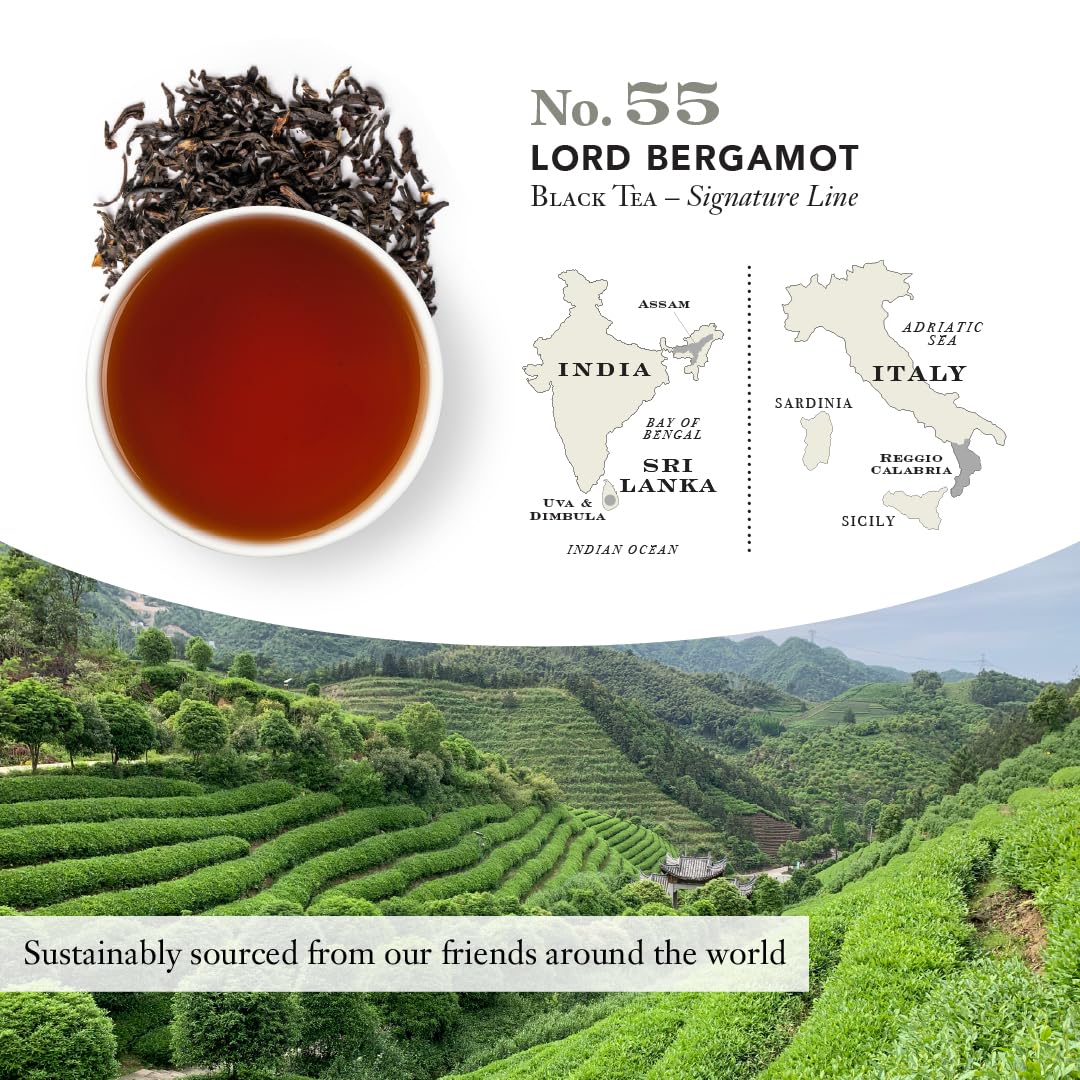 Steven Smith Teamaker Lord Bergamot No. 55 Earl Grey Tea – 36 Sachets, Caffeinated