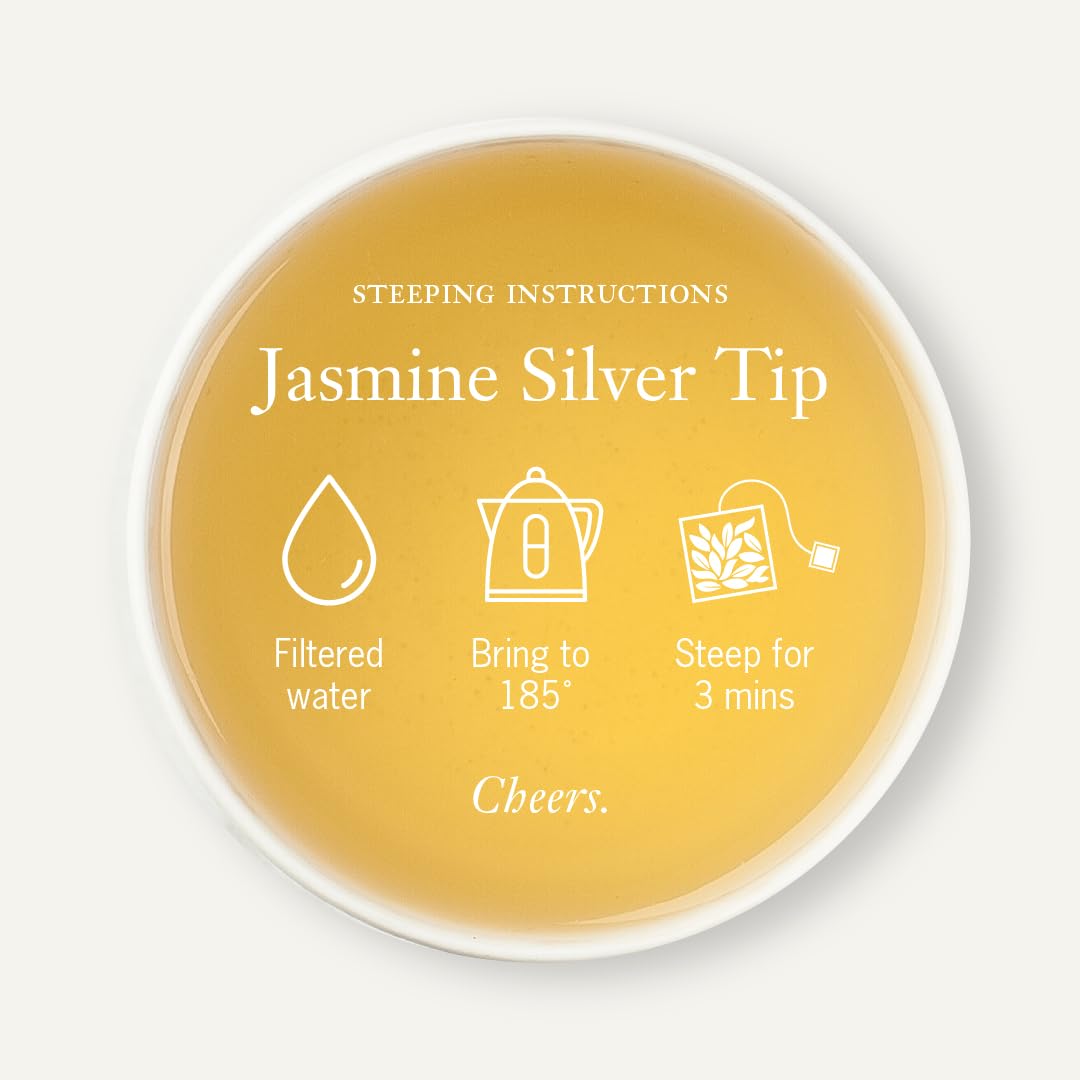 Steven Smith Teamaker Jasmine Silver Tip No. 96 Green Tea with Jasmine Blossoms — 36 Sachets