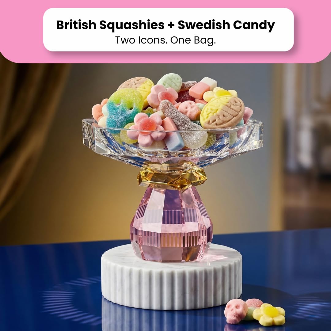 STEYDA Swedish Candy Mix – 1.2 lb Bulk Bag with Squashies, BUBS Swedish Candy, Swedish Fish & Skulls