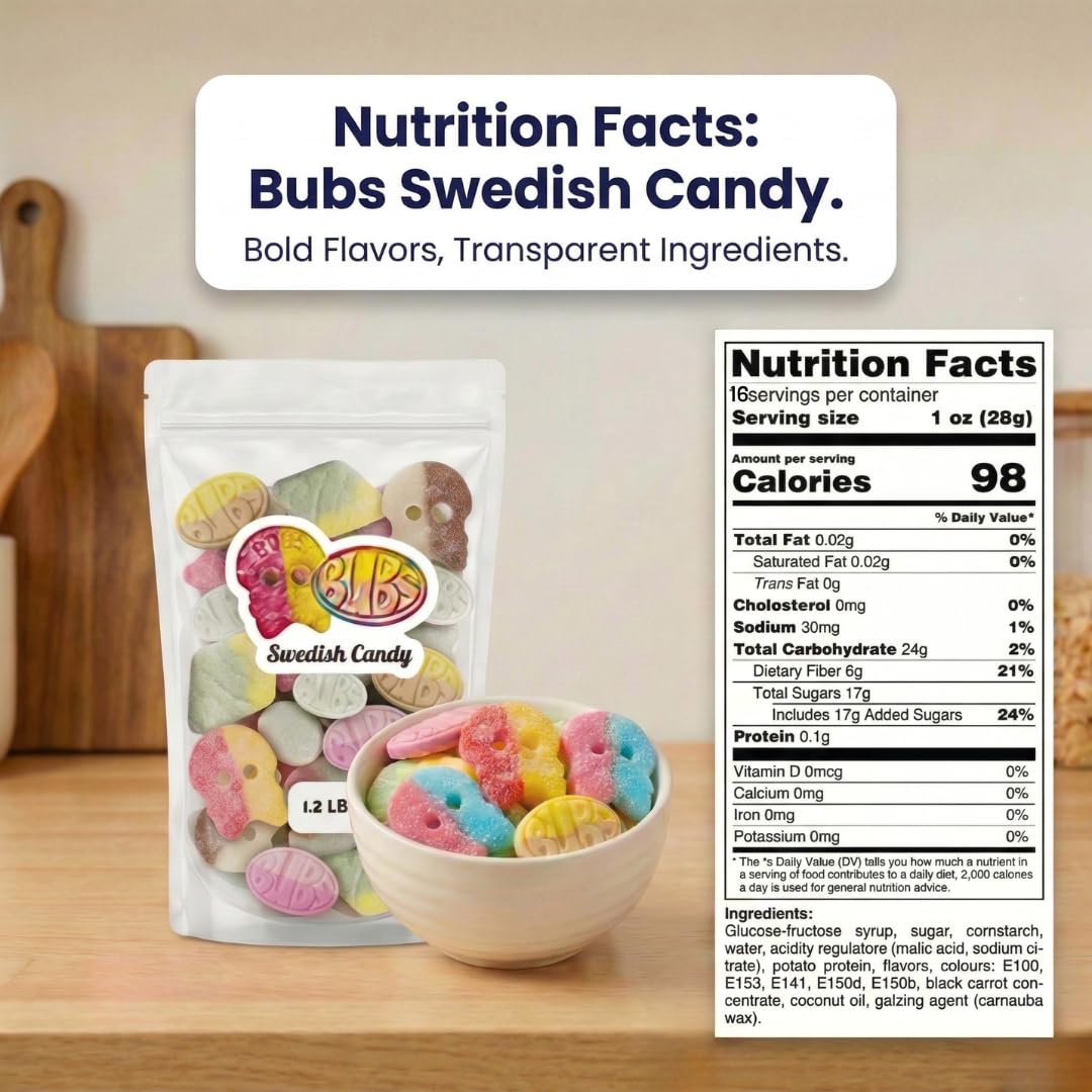 STEYDA Swedish Candy Mix – BUBS Vegan Gummies Variety (1.2 lb)