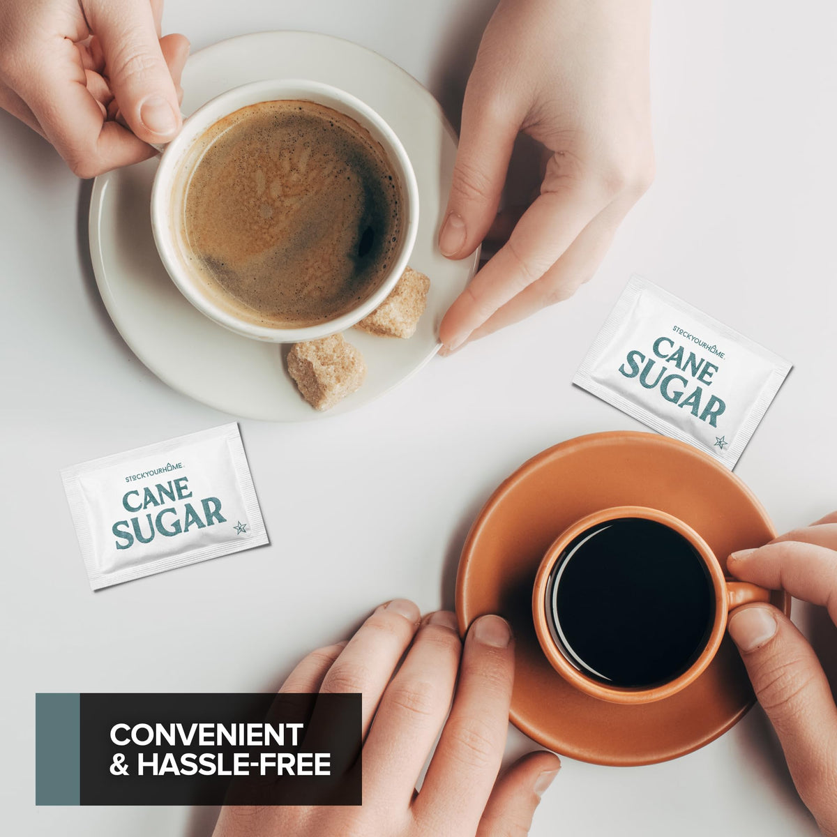 Stock Your Home Bulk White Sugar Packets – 1000 Count, 2.55 g Each for Coffee, Tea, and More