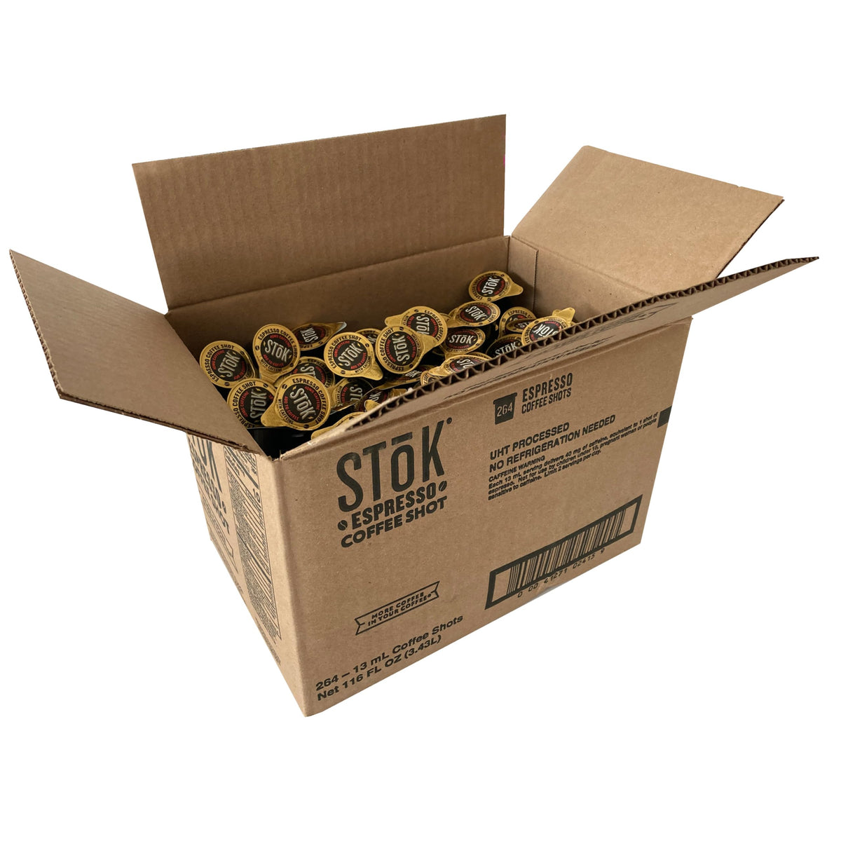 STOK Espresso Coffee Shots – Black Unsweetened Dark Roast, 13 mL Pods, 264 Count