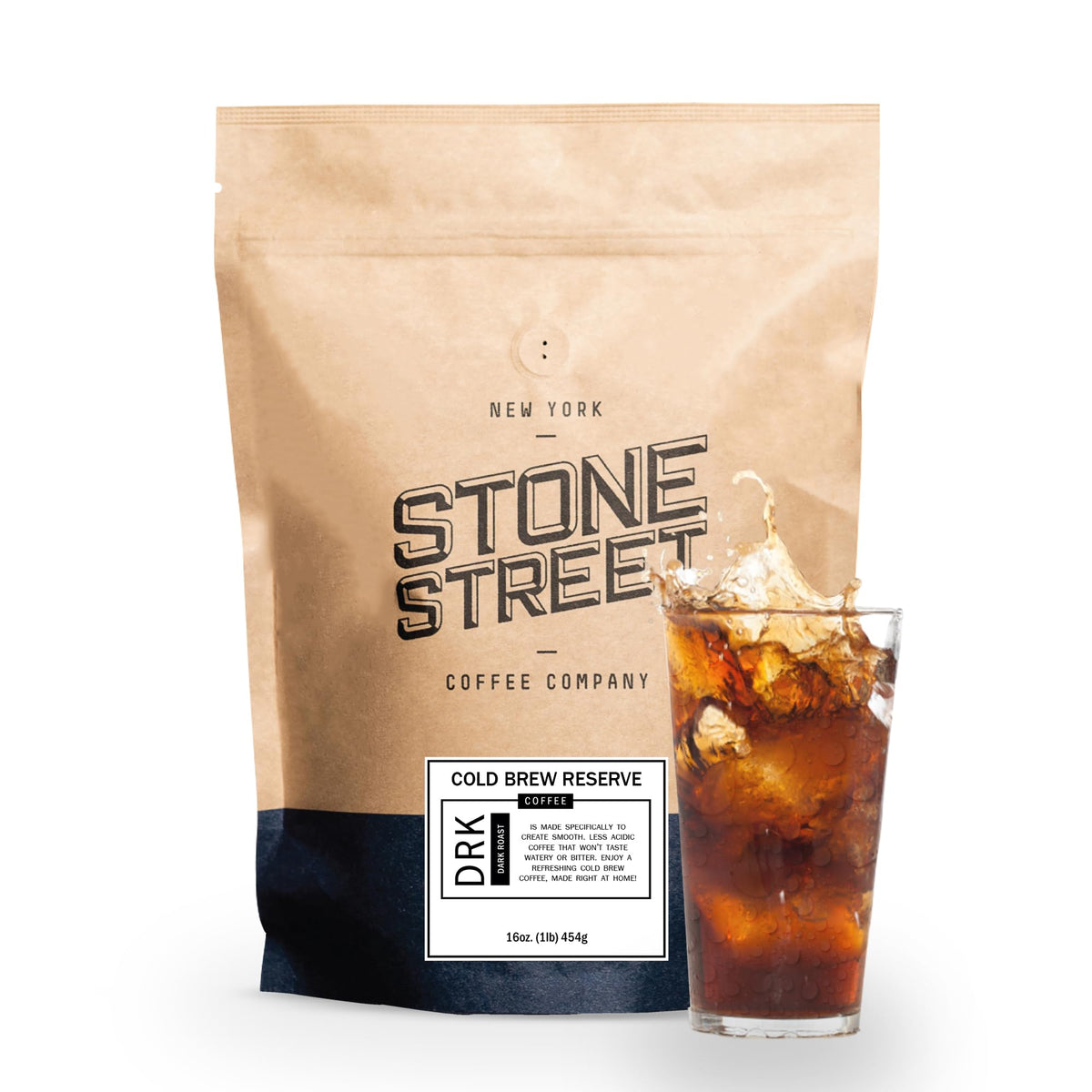 Stone Street Cold Brew Coffee — Low Acid, 100% Arabica, Colombian Single Origin, 1 lb