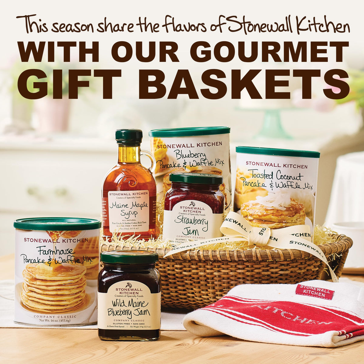 Stonewall Kitchen Antipasto 5-Piece Gift Set with Reusable Basket – Mother’s Day