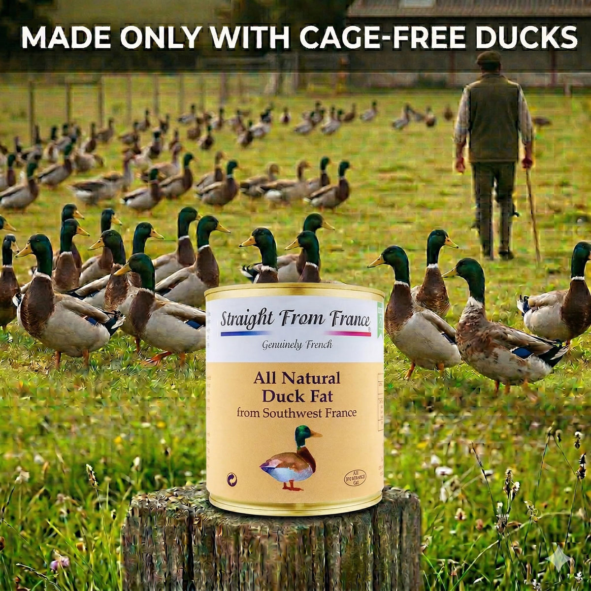 Straight from France Genuinely French All Natural Duck Fat 695g (24.5oz) | Keto & Paleo