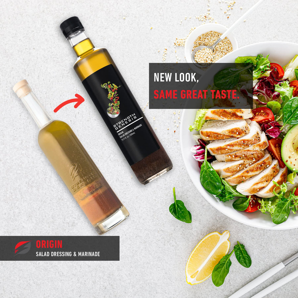 Strength Genesis Origin Keto Mediterranean Dressing & Marinade – 2 Pack, Organic EVOO