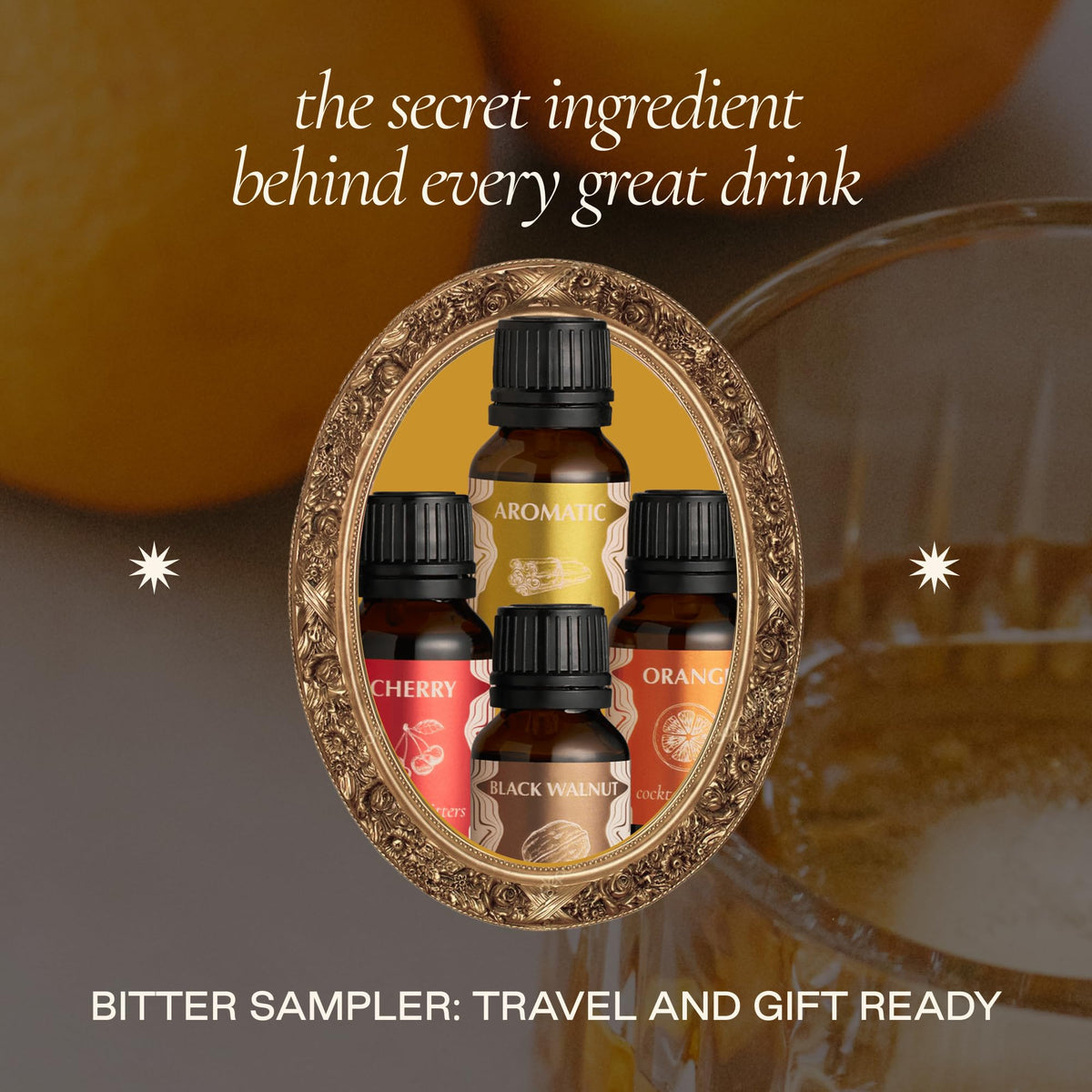 Strongwater Bitters Sample Set – 4 Flavors, 0.5 oz Each | Craft Cocktail Essentials