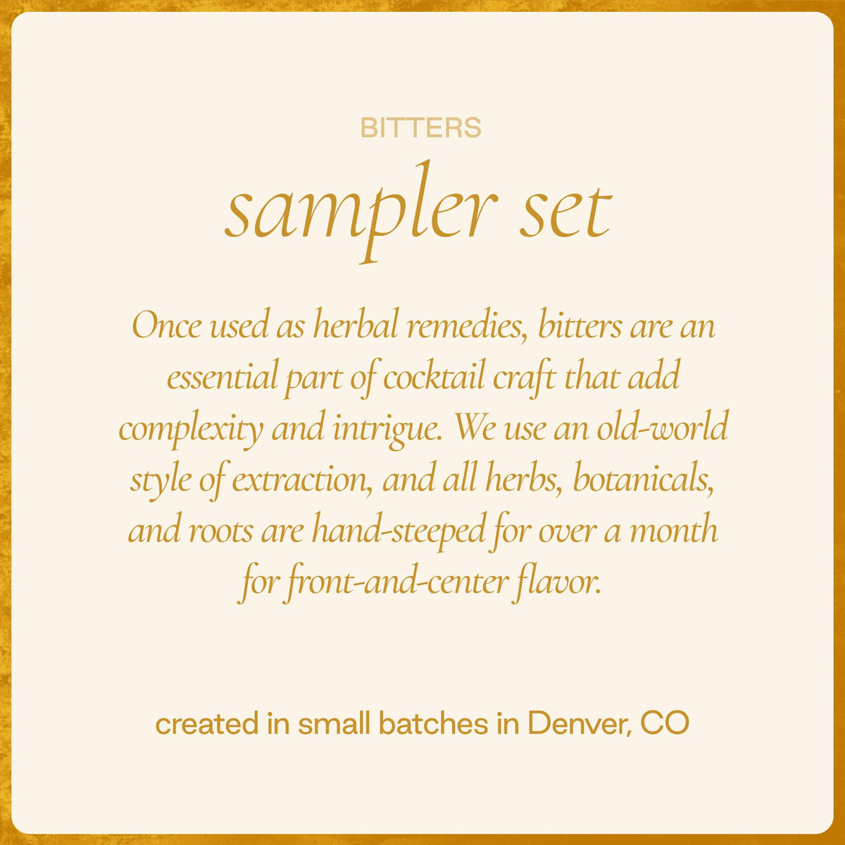 Strongwater Bitters Sample Set – 4 Flavors, 0.5 oz Each | Craft Cocktail Essentials