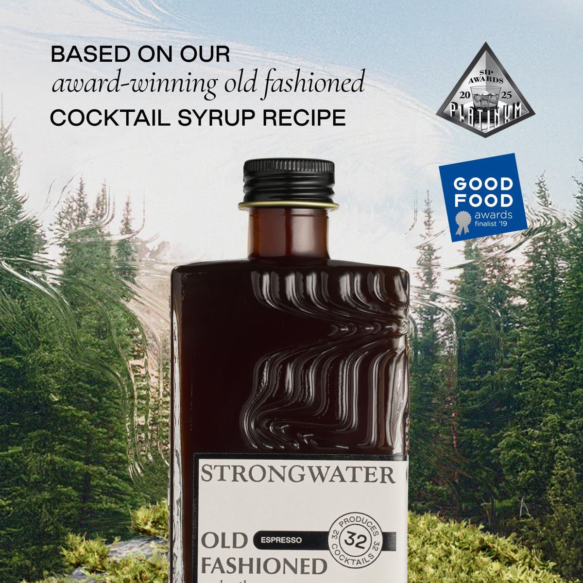 Strongwater Espresso Old Fashioned Craft Cocktail Mixer — 32 Cocktails