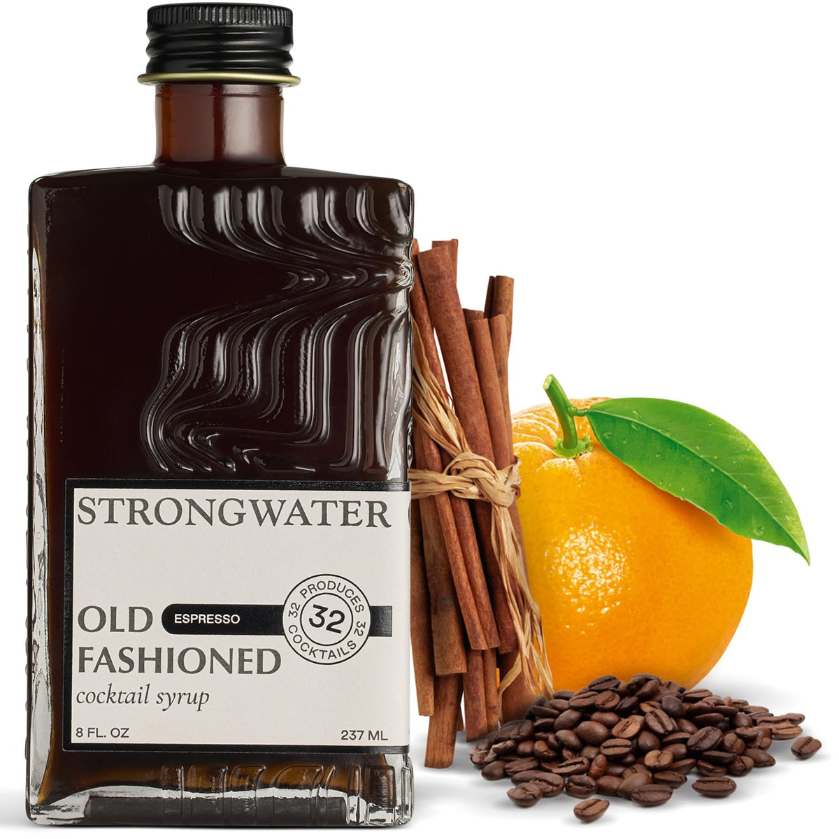 Strongwater Espresso Old Fashioned Craft Cocktail Mixer — 32 Cocktails