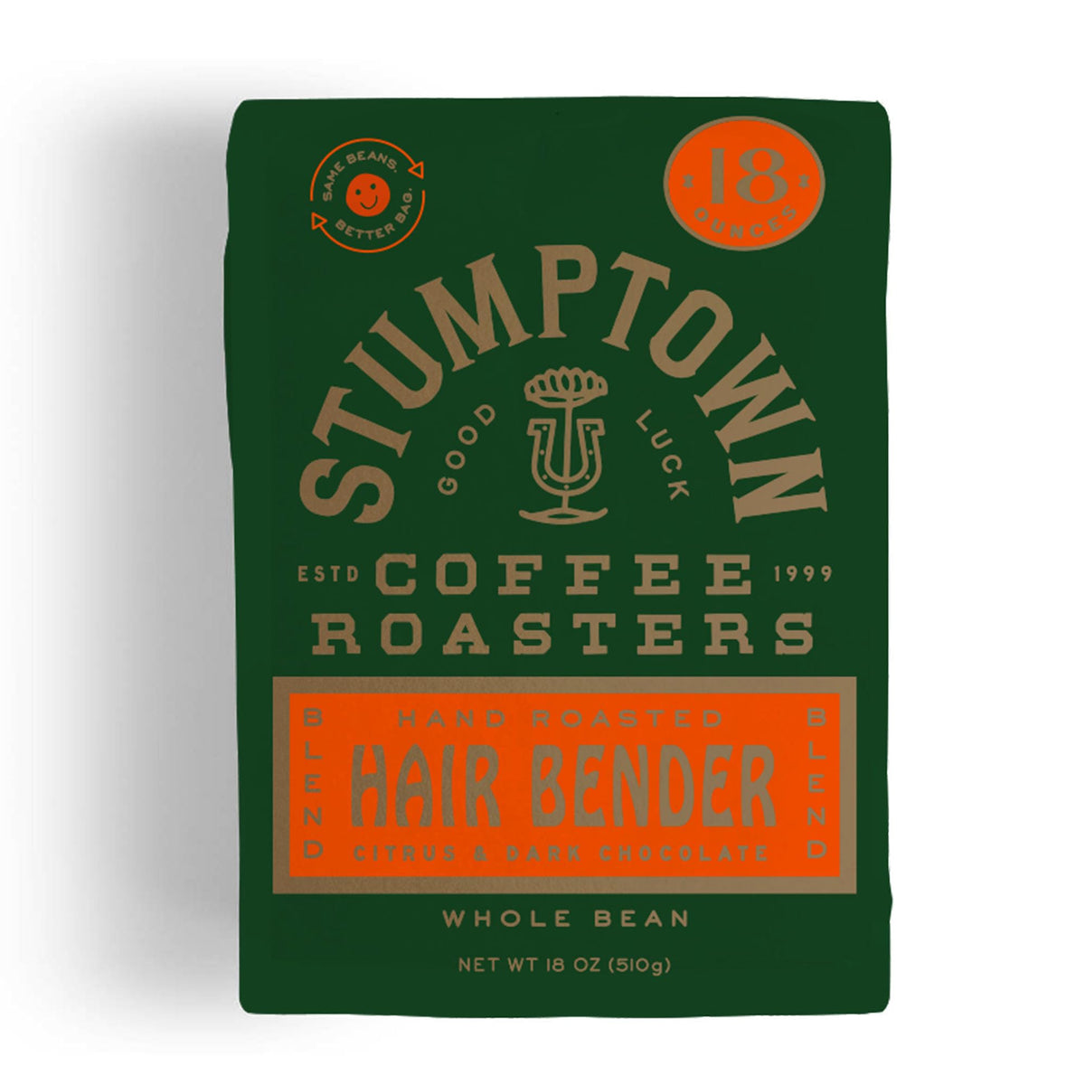 Stumptown Hair Bender Medium Roast Whole Bean Coffee – 18oz Bag, 100% Arabica, Citrus & Dark Chocolate Notes