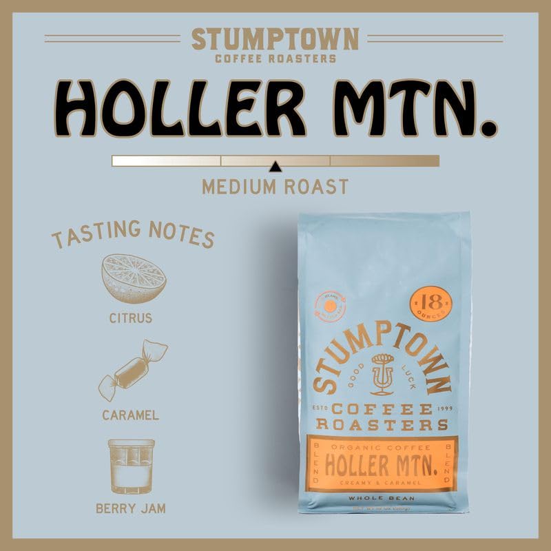 Stumptown Holler Mountain Organic Coffee - Medium Roast Whole Bean, 18oz