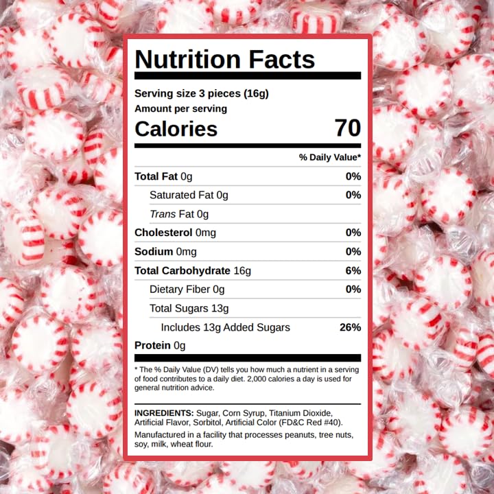 SUGADELIC Bulk Starlight Peppermints – 5 lb Bag (Approx. 450 Pieces)