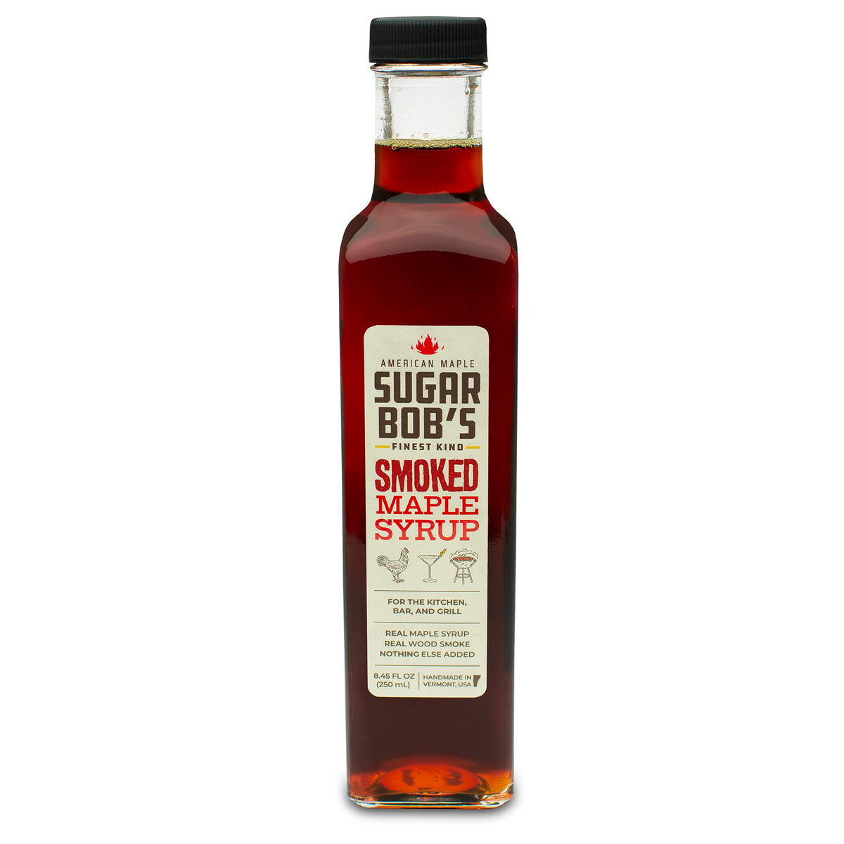 Sugar Bob’s Finest Kind Smoked Maple Syrup – Real Vermont, 8.45 oz
