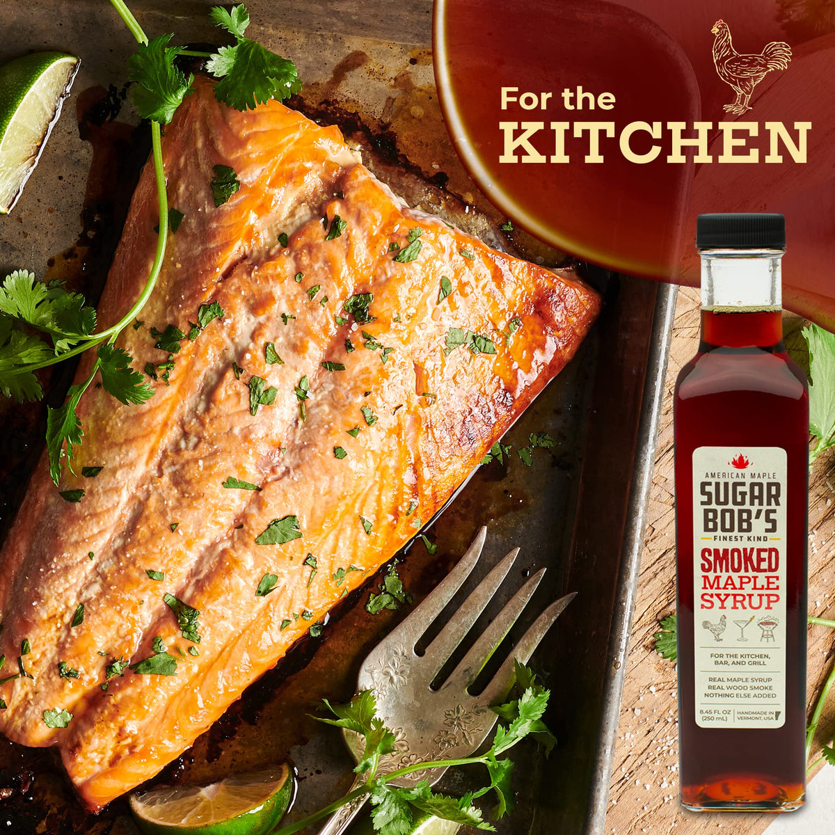 Sugar Bob’s Finest Kind Smoked Maple Syrup – Real Vermont, 8.45 oz