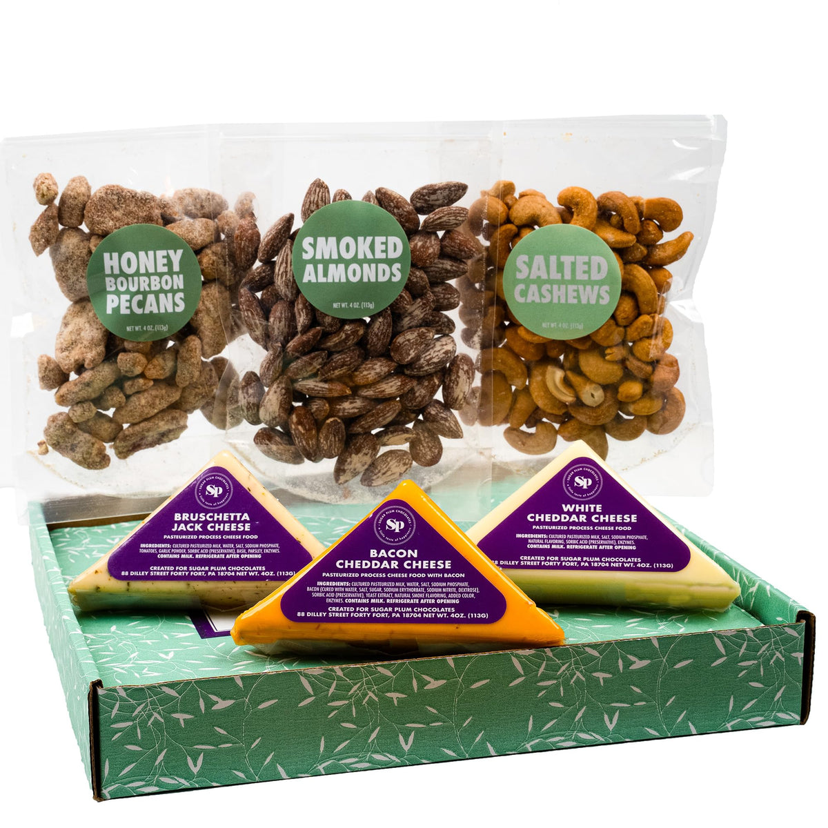 SUGAR PLUM Cheese & Nuts Gift Basket – Gourmet Charcuterie & Cheese Selections