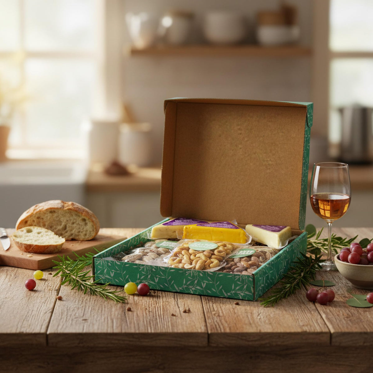 SUGAR PLUM Cheese & Nuts Gift Basket – Gourmet Charcuterie & Cheese Selections