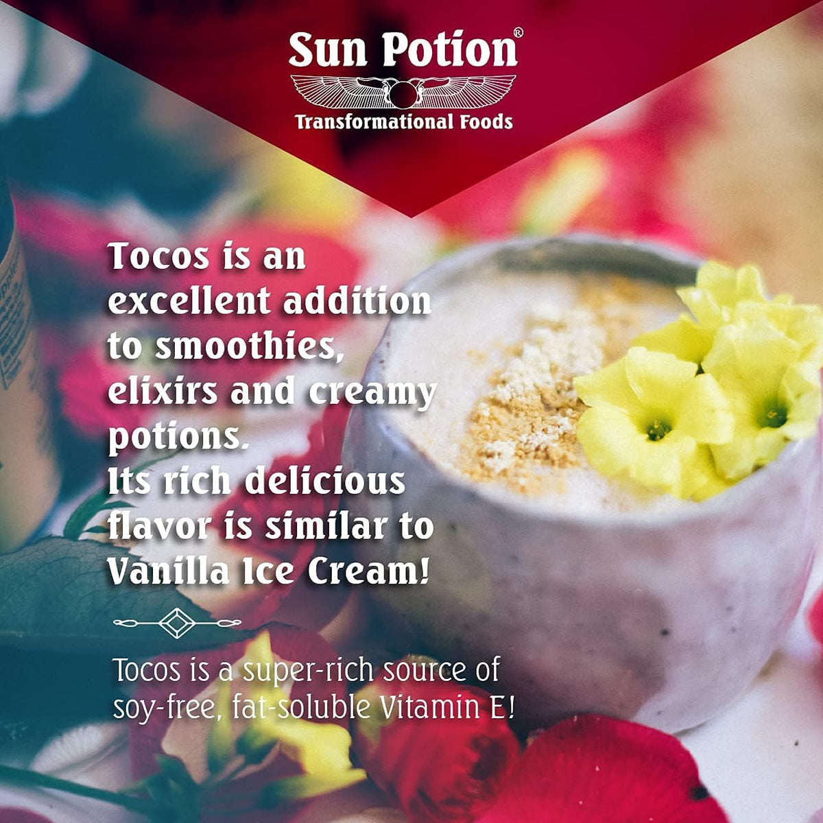 Sun Potion Tocos Powder – Rice Bran Solubles with Tocotrienols (Vitamin E) | Beauty Superfood for Skin & Hair | Non-GMO 200g