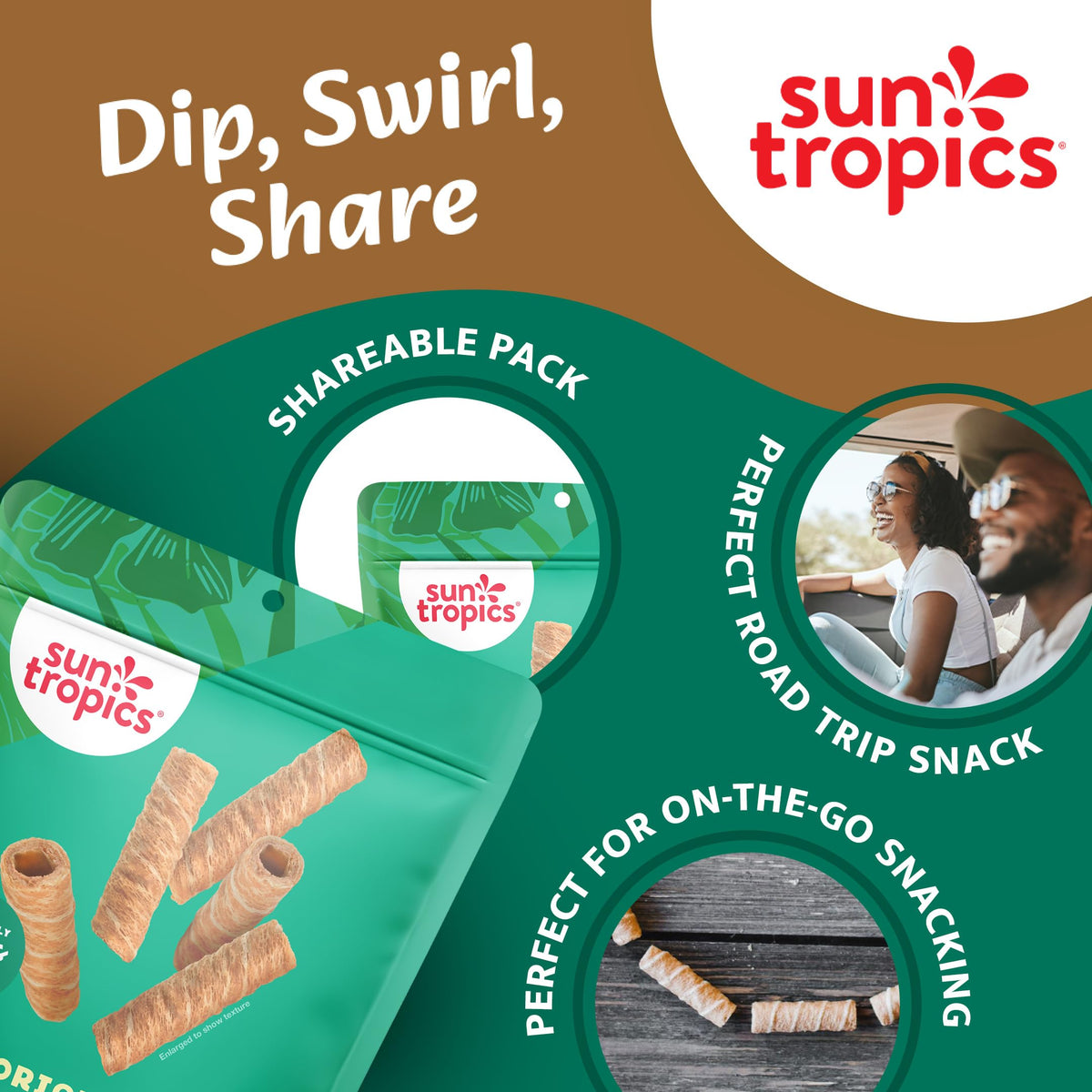 Sun Tropics CocoRolls Original - 6 Count (4 oz Each) | Gluten Free & Dairy Free Coconut Wafers