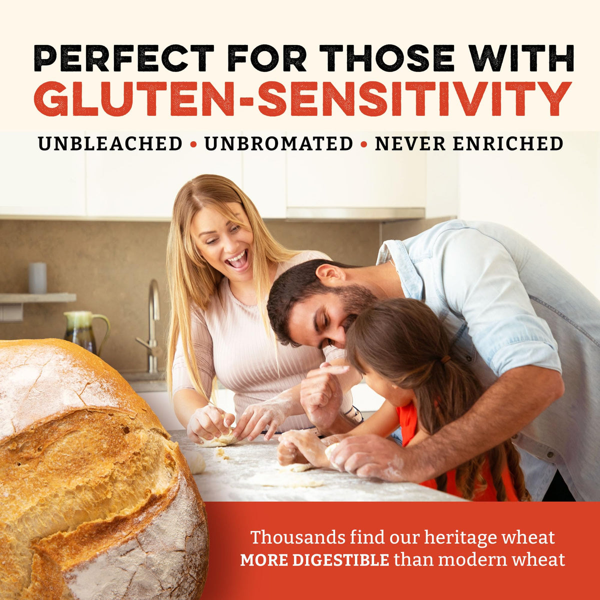 Sunrise Flour Mill Heritage Organic White Flour – Unbleached All-Purpose, High-Protein, Glyphosate-Free (USDA Organic)
