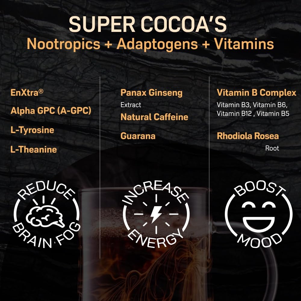 Super Cocoa Coffee Alternative Hot Chocolate Mix – Nootropics for Focus & Memory