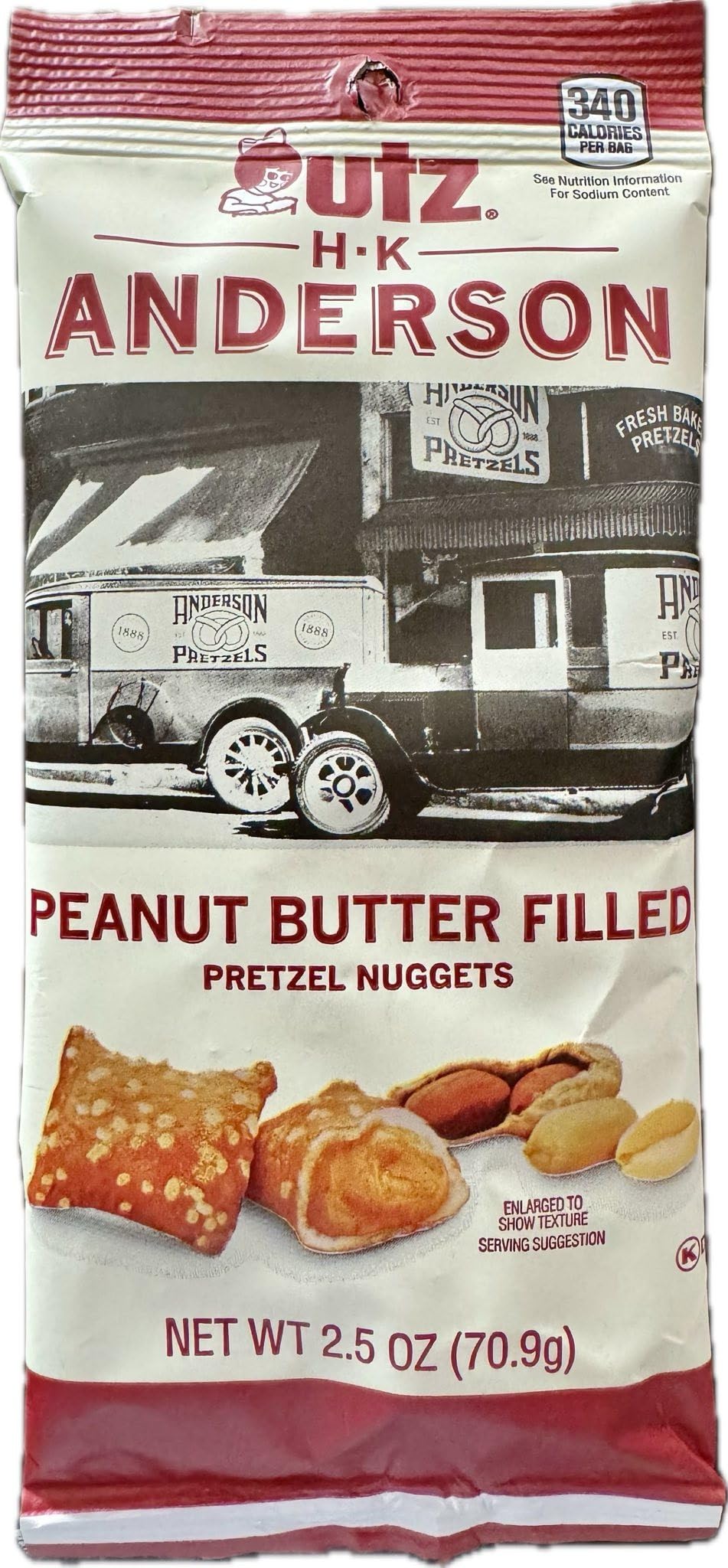SUPERDEALS HK Anderson Peanut Butter Filled Pretzel Nuggets – 16-Pack Bundle