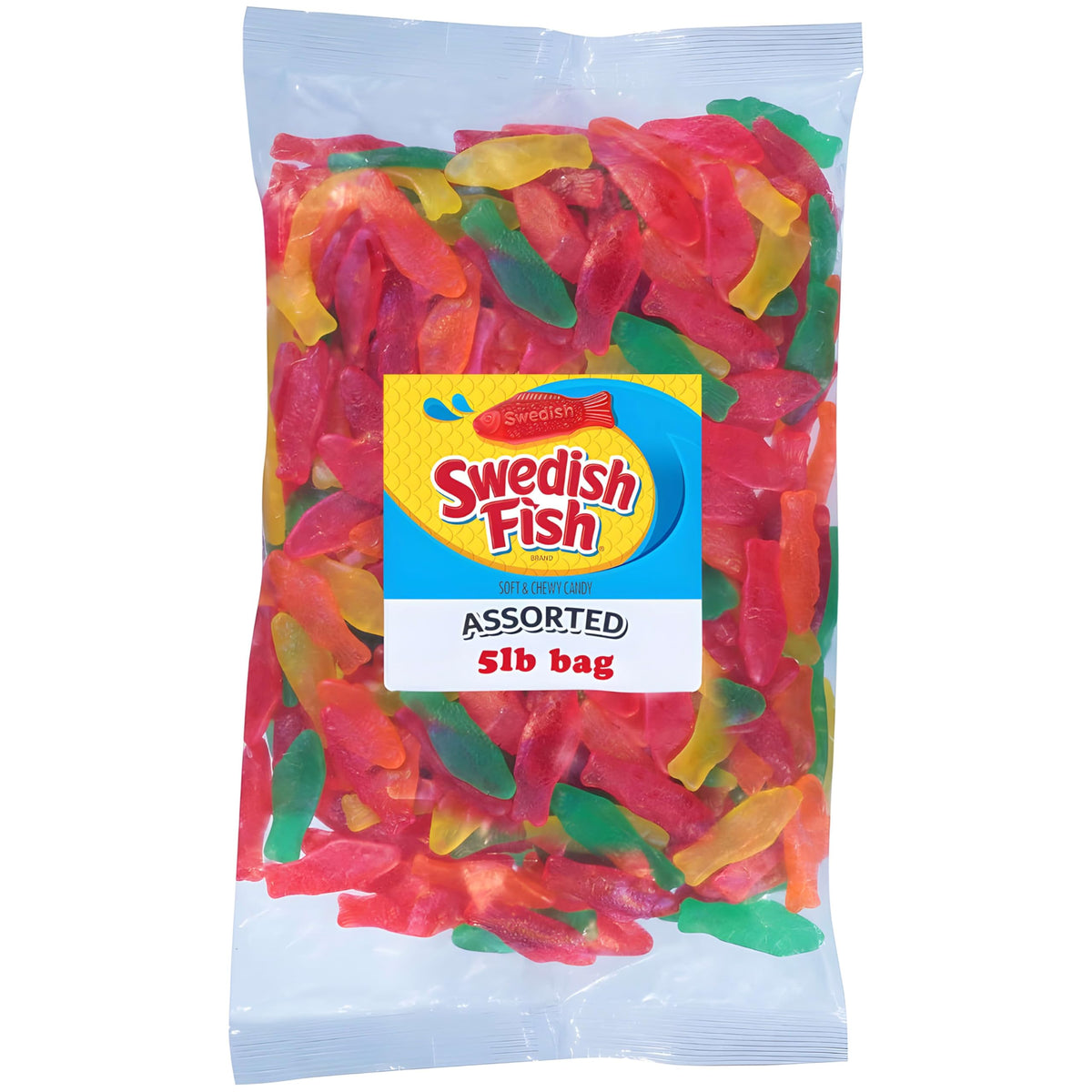 SWEDISH FISH Assorted Soft & Chewy Gummy Candy – 5 lb Bulk Bag