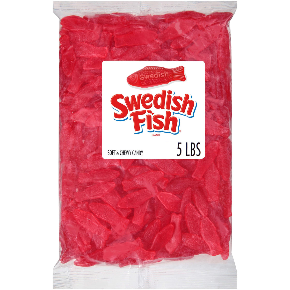 SWEDISH FISH Soft & Chewy Gummy Candy – 5 lb Bulk Bag | Fruity, Fish-Shaped Gummies