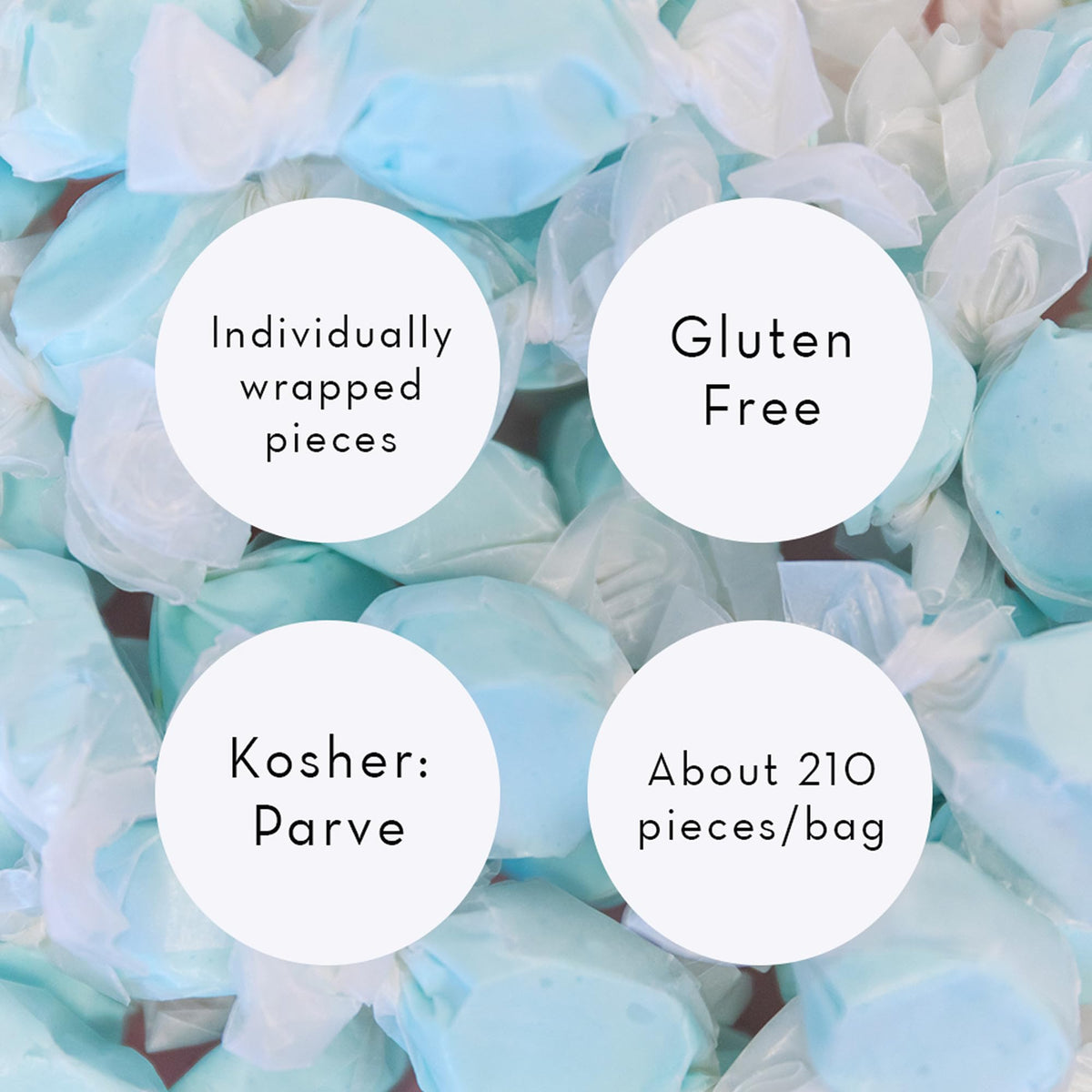 Sweet Candy Company Salt Water Taffy — Cotton Candy Flavor, 3 lb Bulk Bag