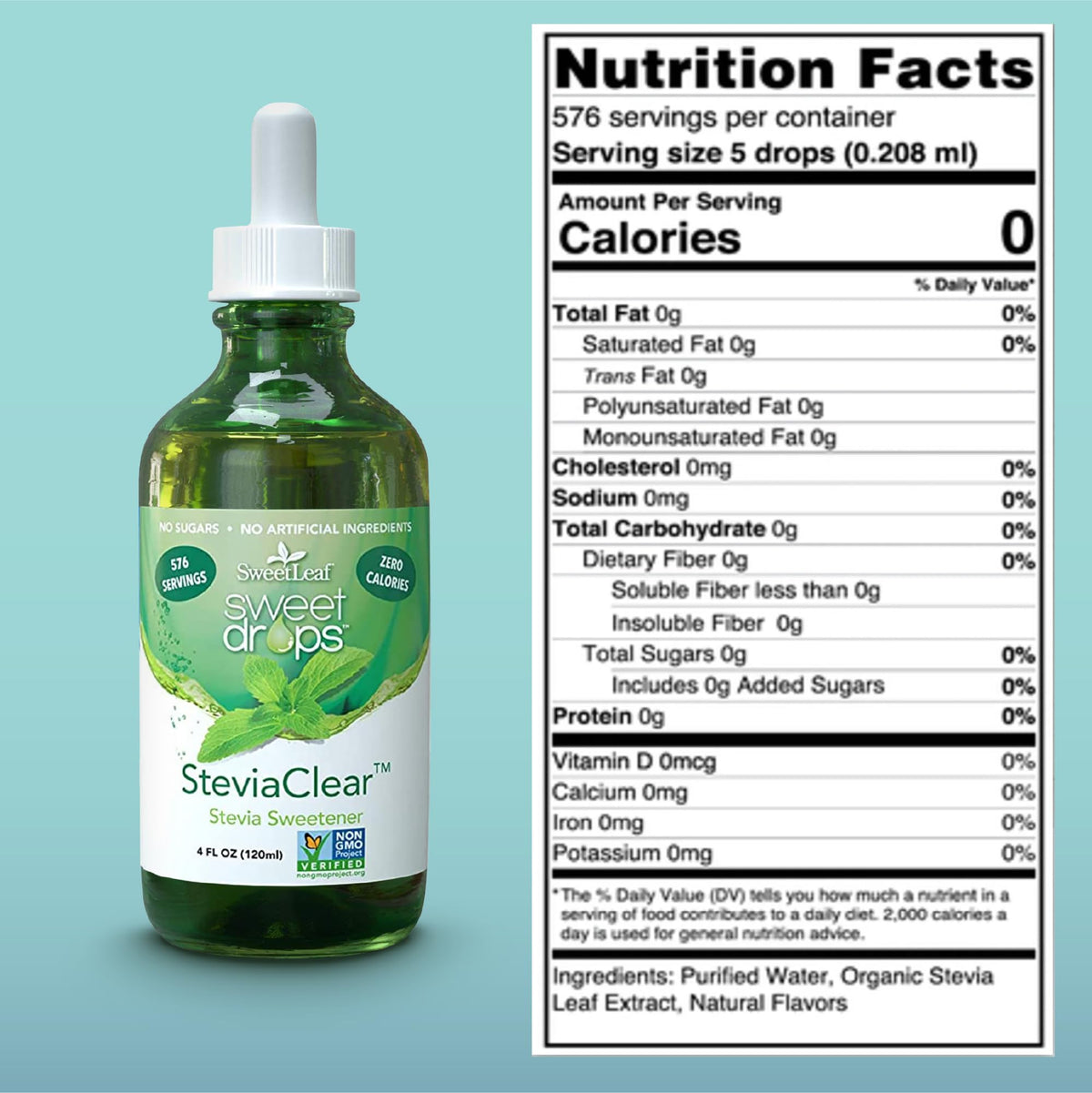 SweetLeaf Sweet Drops - Flavored Stevia Liquid Sweetener, Zero Calorie, Keto Friendly, Gluten Free (4 fl oz, Pack of 2)