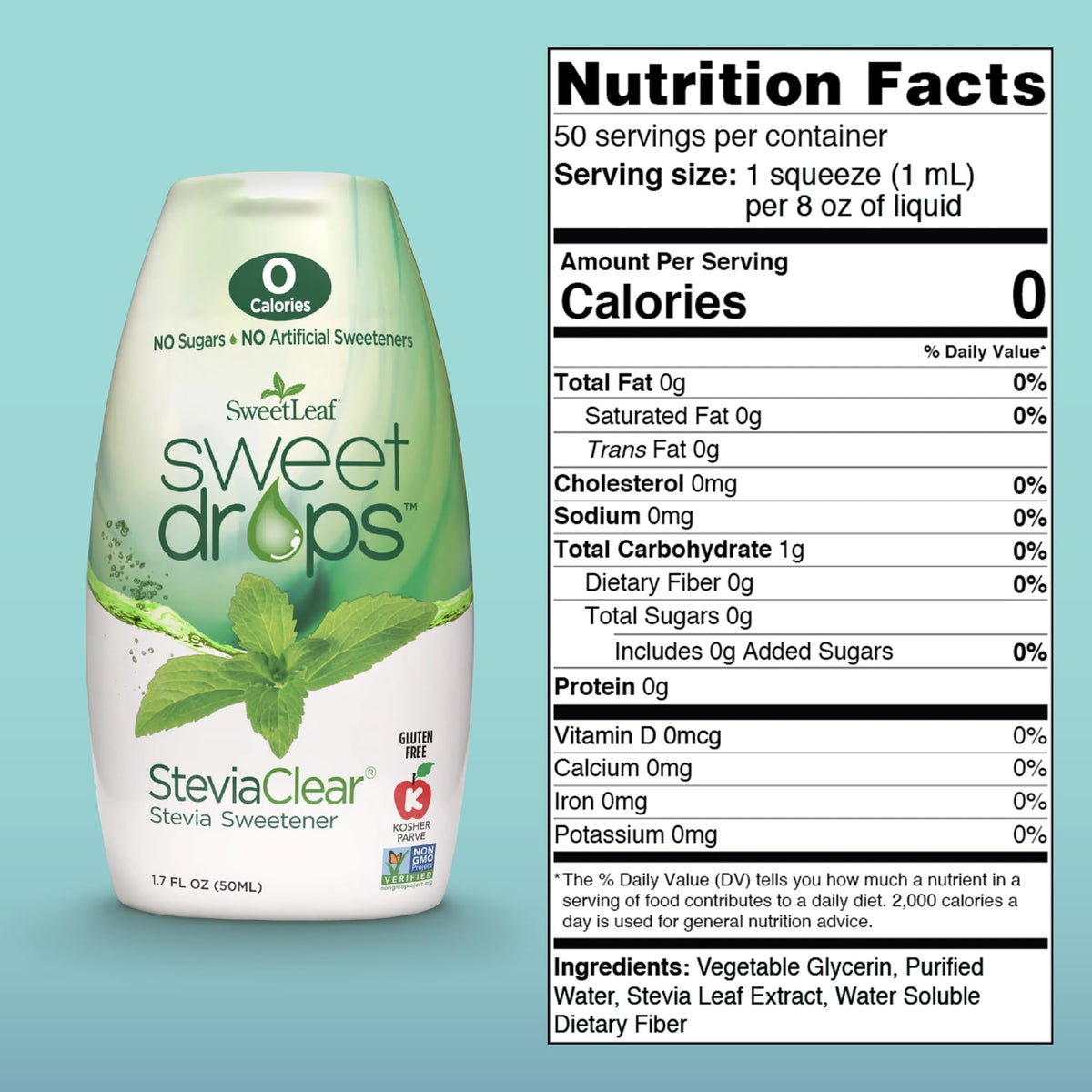 SweetLeaf Sweet Drops – Zero-Calorie Flavored Stevia Liquid Sweetener | Keto Friendly, Gluten Free (Pack of 6)