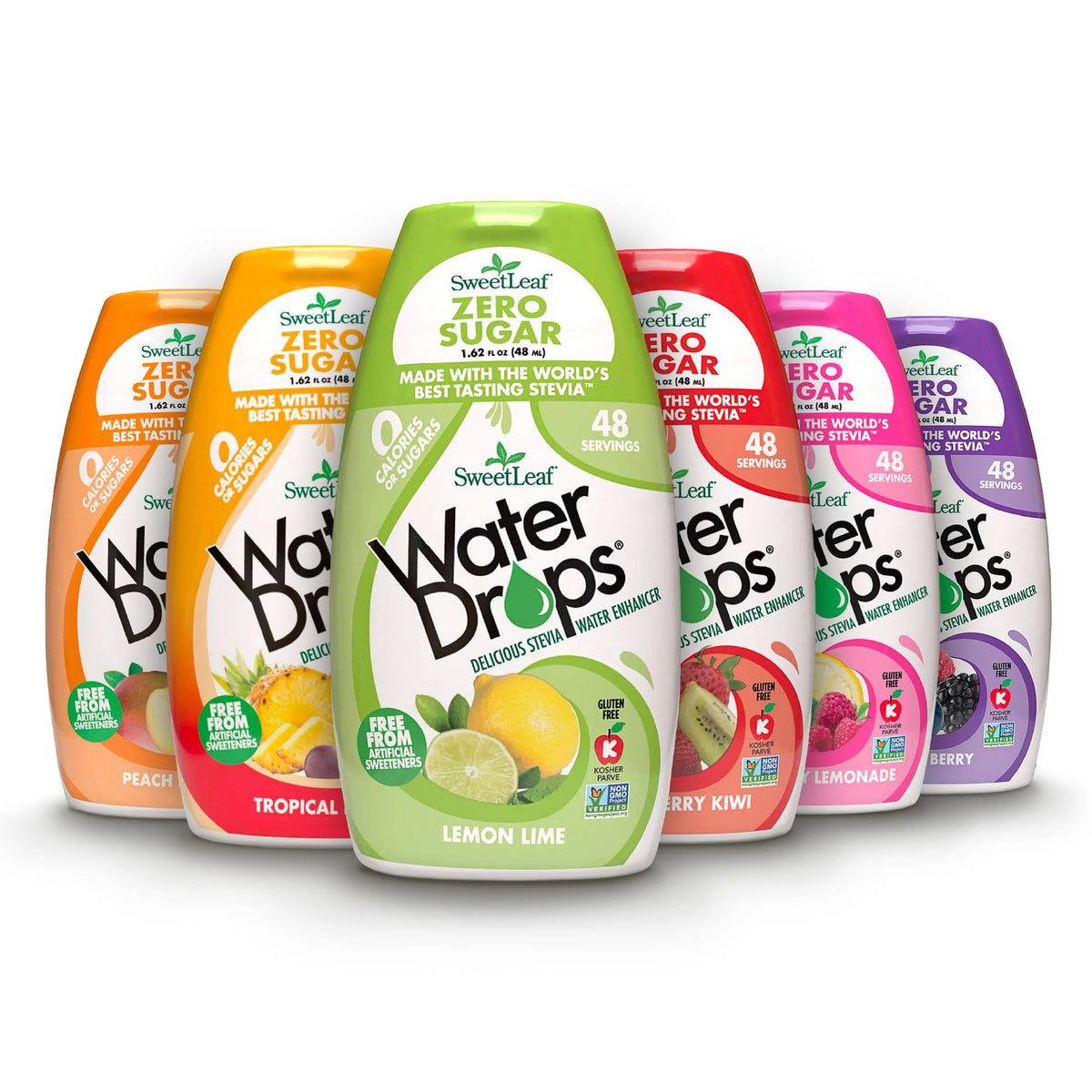 SweetLeaf Water Drops Variety Pack – Zero-Calorie, Sugar-Free Flavor Enhancer (6 x 1.62 oz)